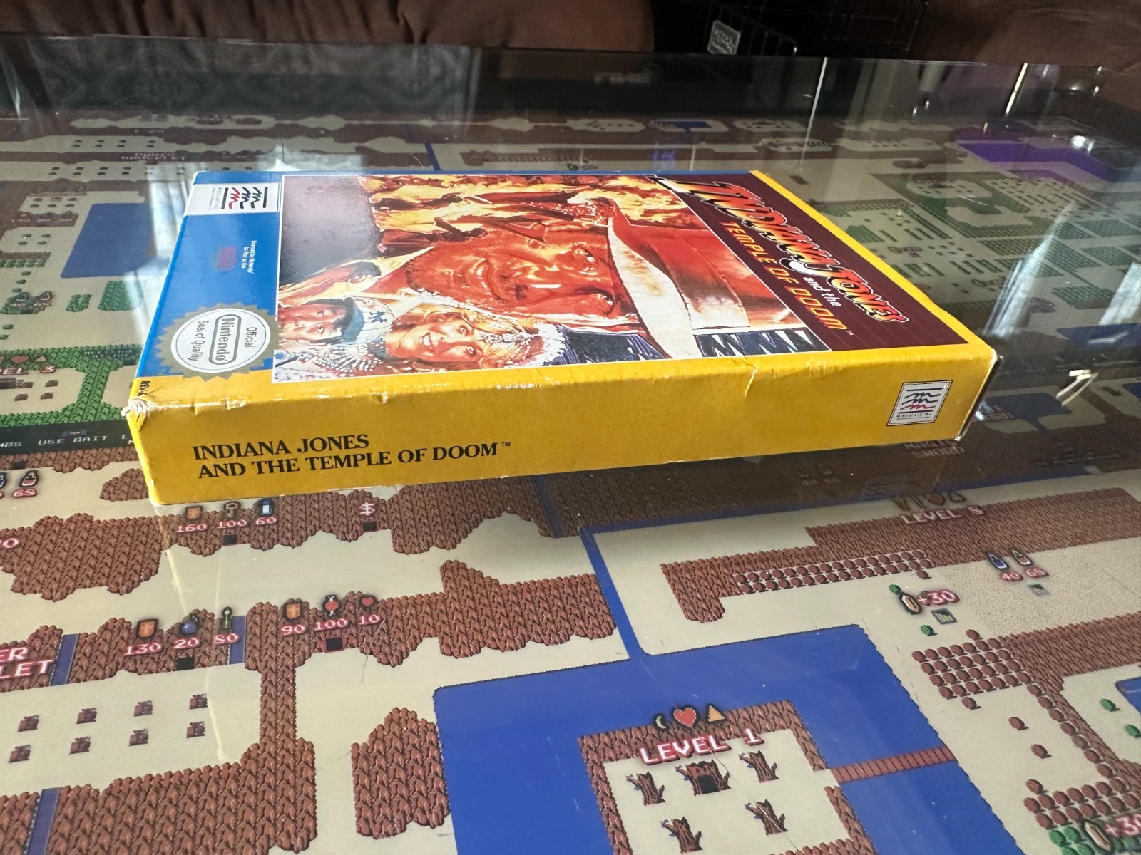 NES Nintendo Indiana Jones and the Temple of Doom Oval Seal CIB Complete in Box