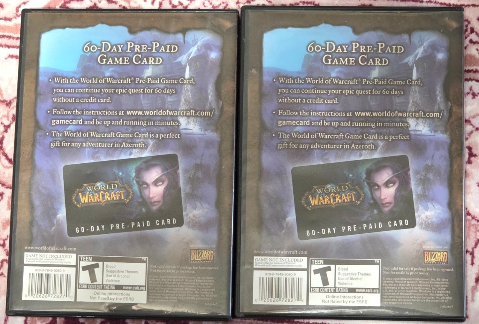 World of Warcraft 60 Day Pre-Paid Time Card – PC/Mac – Video Game Expired Lot