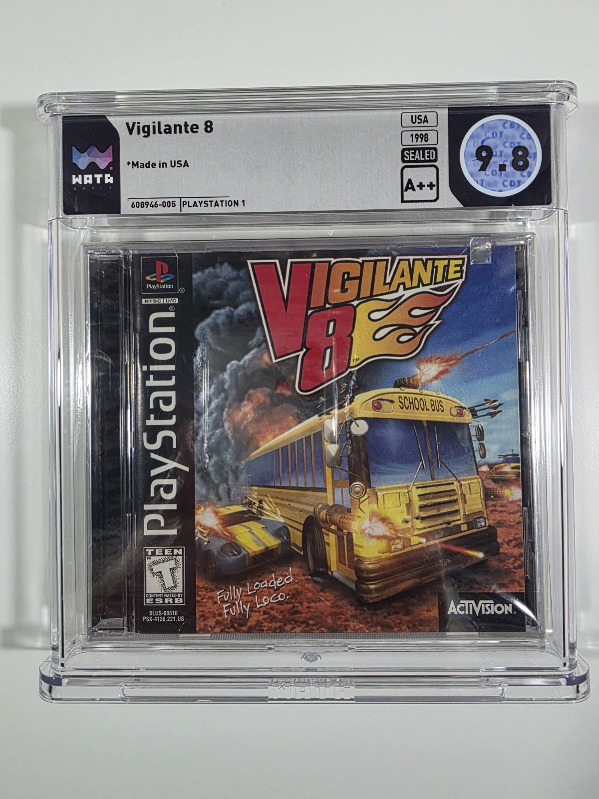Vigilante 8 Sony PlayStation 1 1998 WATA 98 A TOP POP 1 of 1 G2U