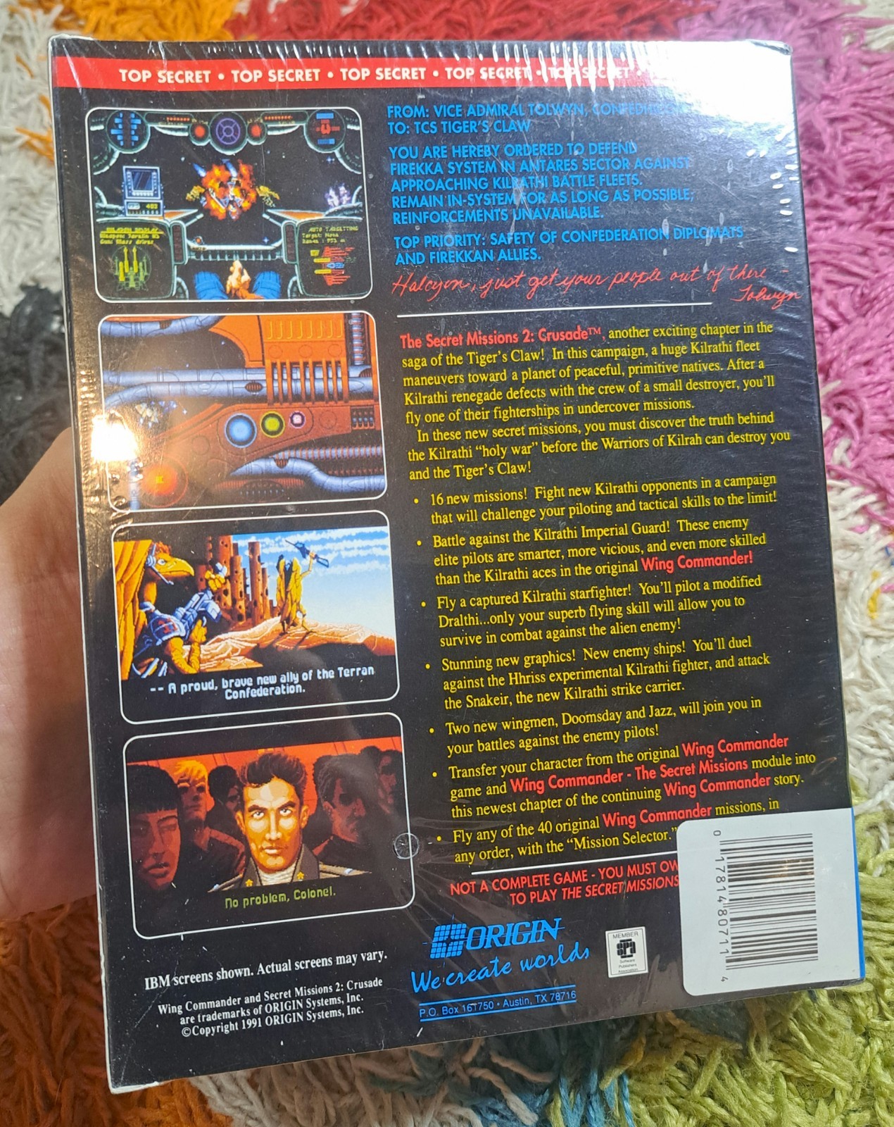 Wing Commander Origin PC Big Box Secret Missions 1 & 2 IBM 3.5″ SEALED NEW!