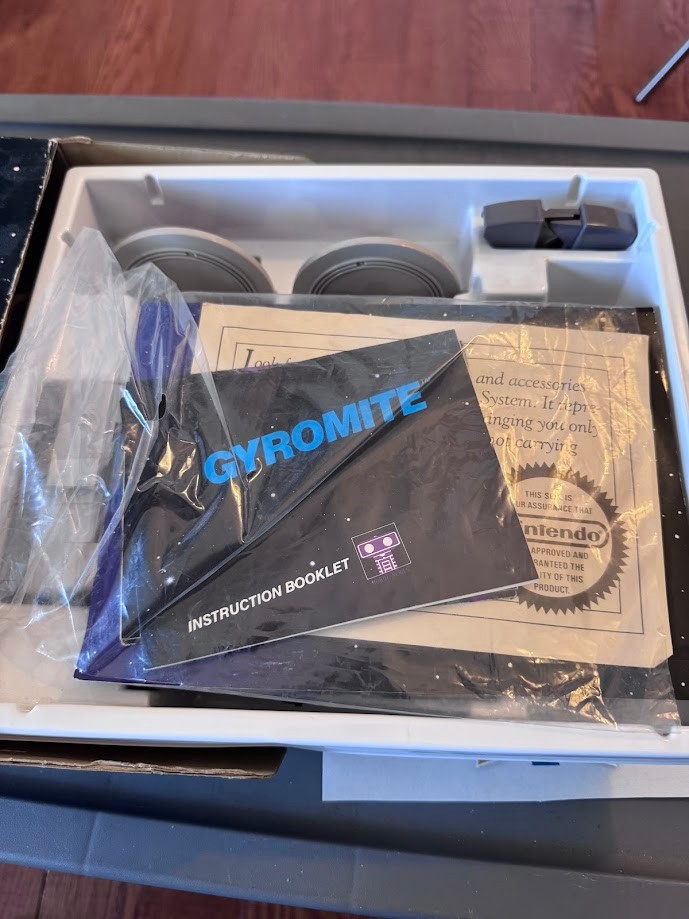 LOT: Rob the Robot in box, Gyromite in box, Stack Up game plus extra ROB