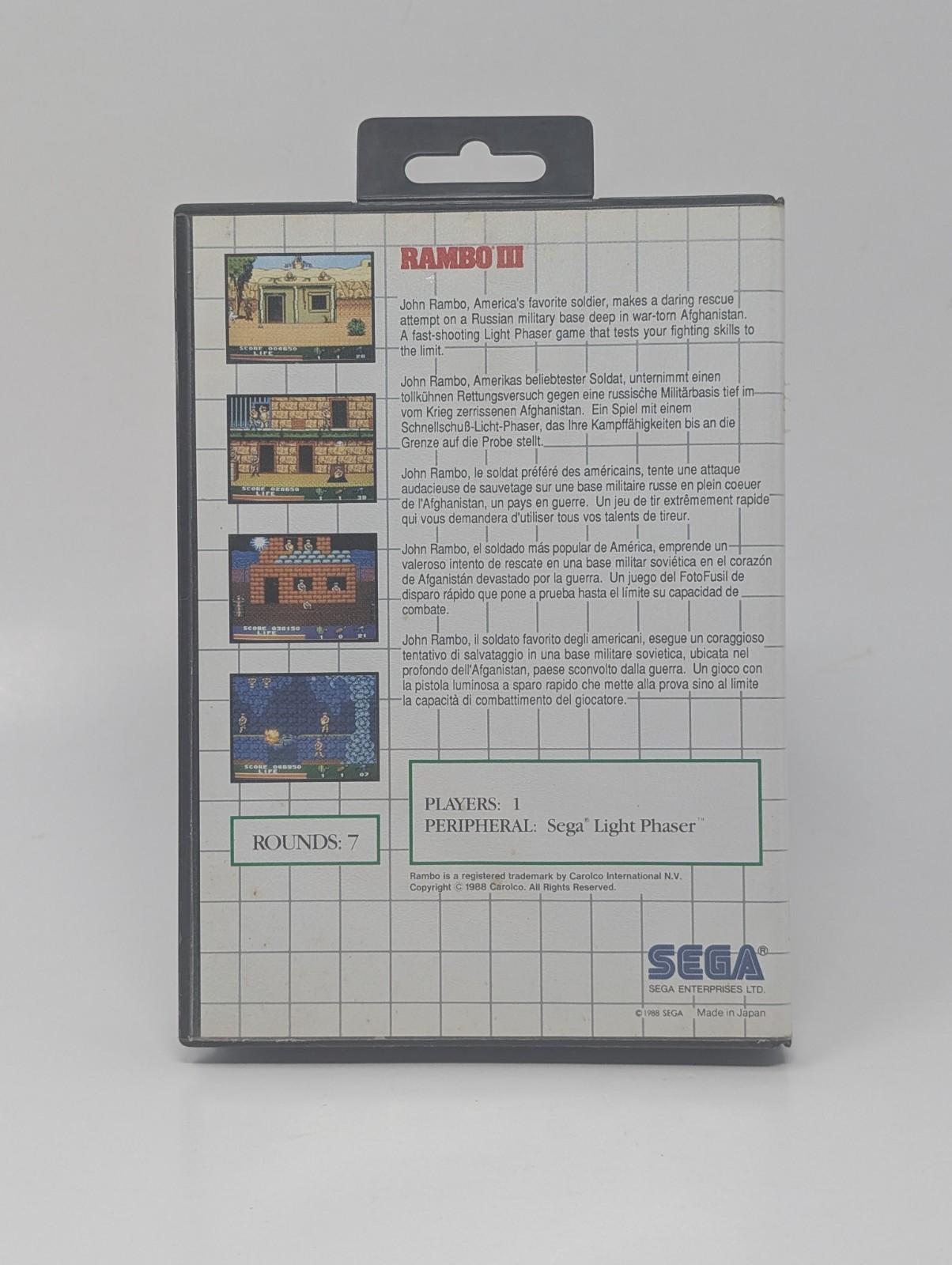Rambo III 3 (Sega Master System, 1986) – In Box