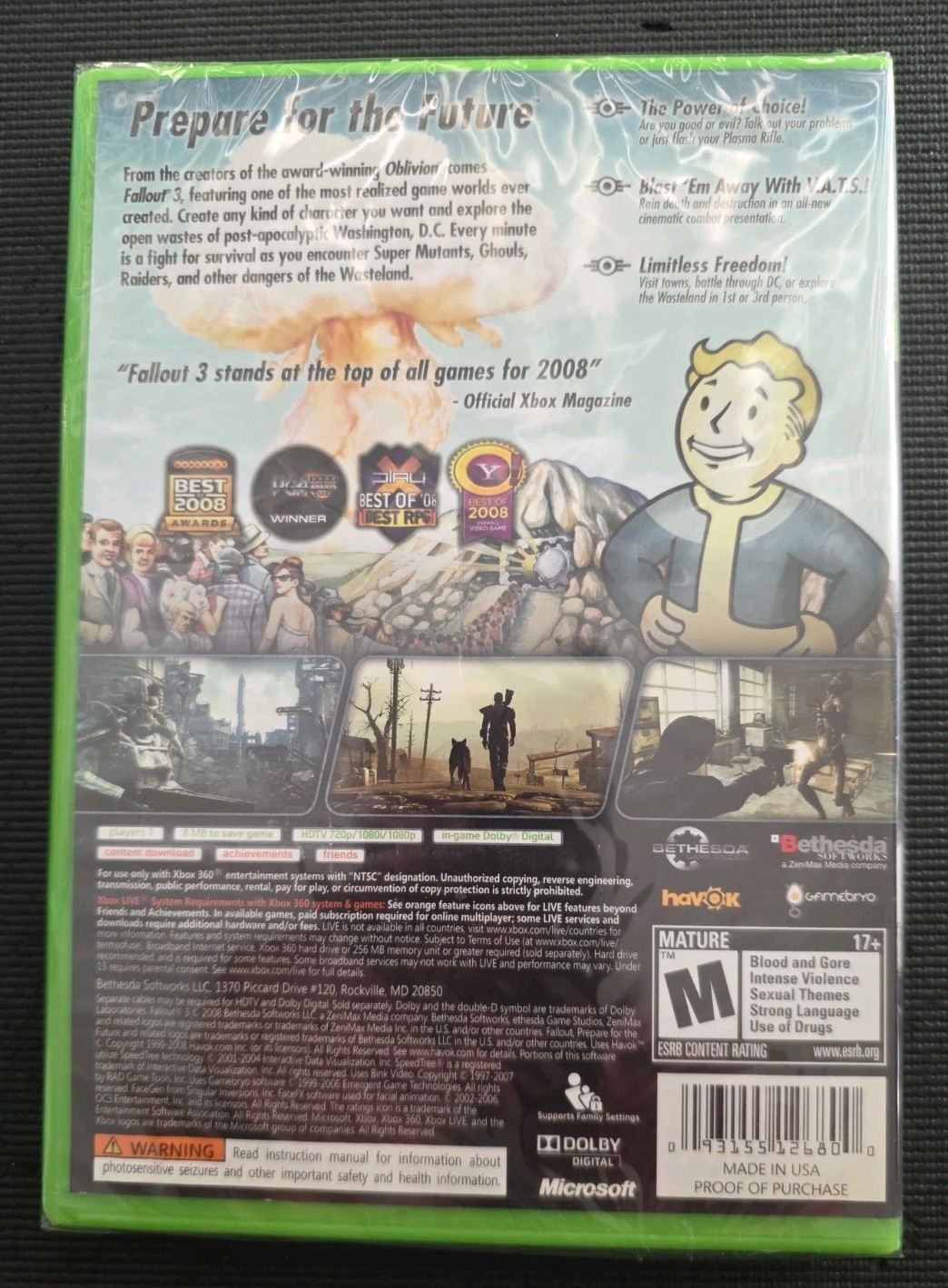 Fallout 3 Xbox 360 Brand New Sealed Authentic – European Reseal