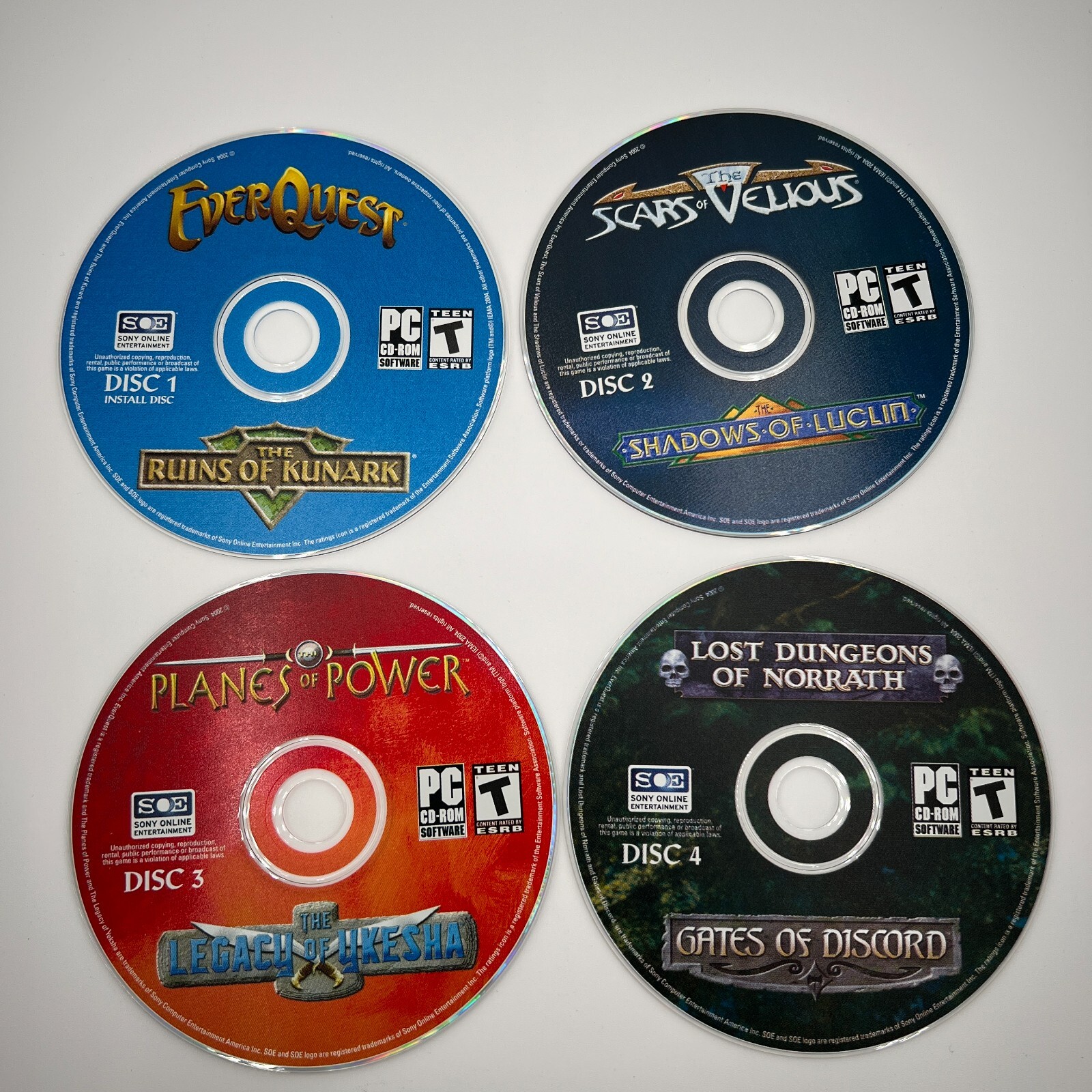 EverQuest Platinum (Classic + 7 Expansions) PC CD-ROM Small Box w/Manual NO MAP