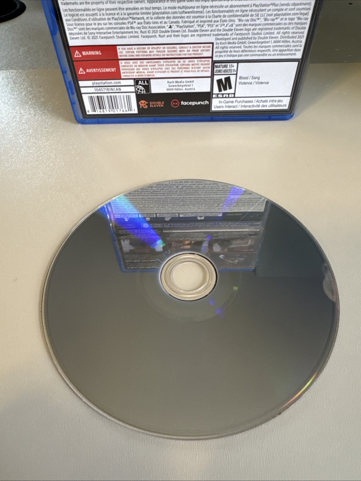 Rust: Console Edition for PS4. Tested. Clean Throughout!
