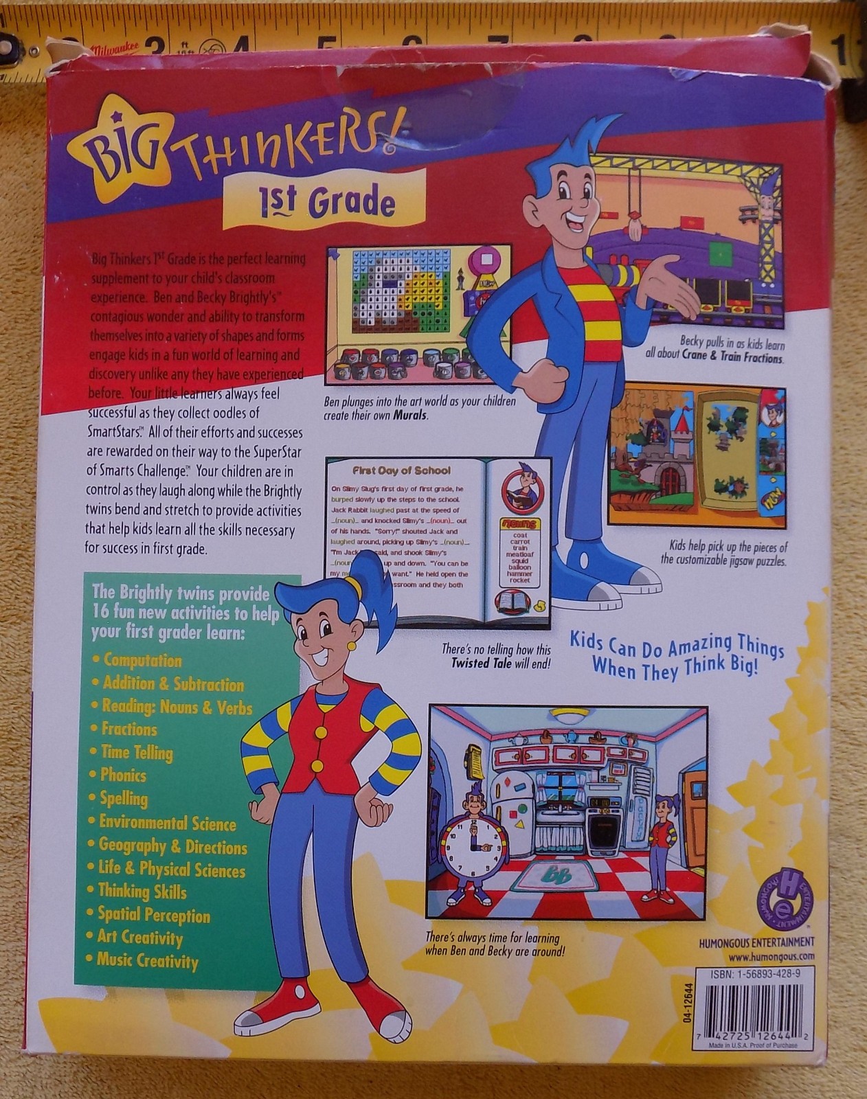 Big Thinkers: 1st Grade – Big Box CD-ROM Windows & MAC – 1997 Humongous