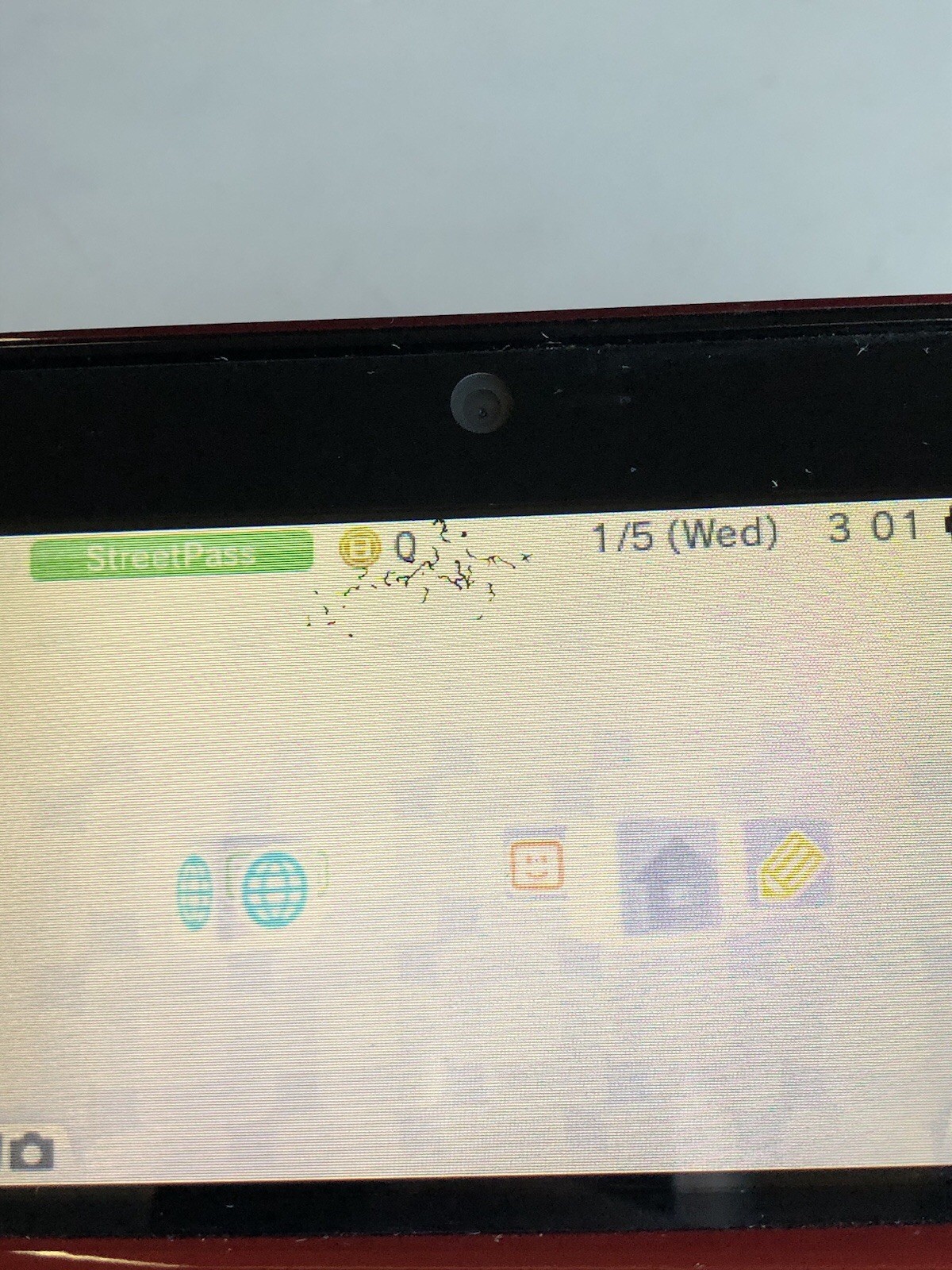 For Parts Not Working Nintendo 3DS Flame Red Handheld Console Original As is