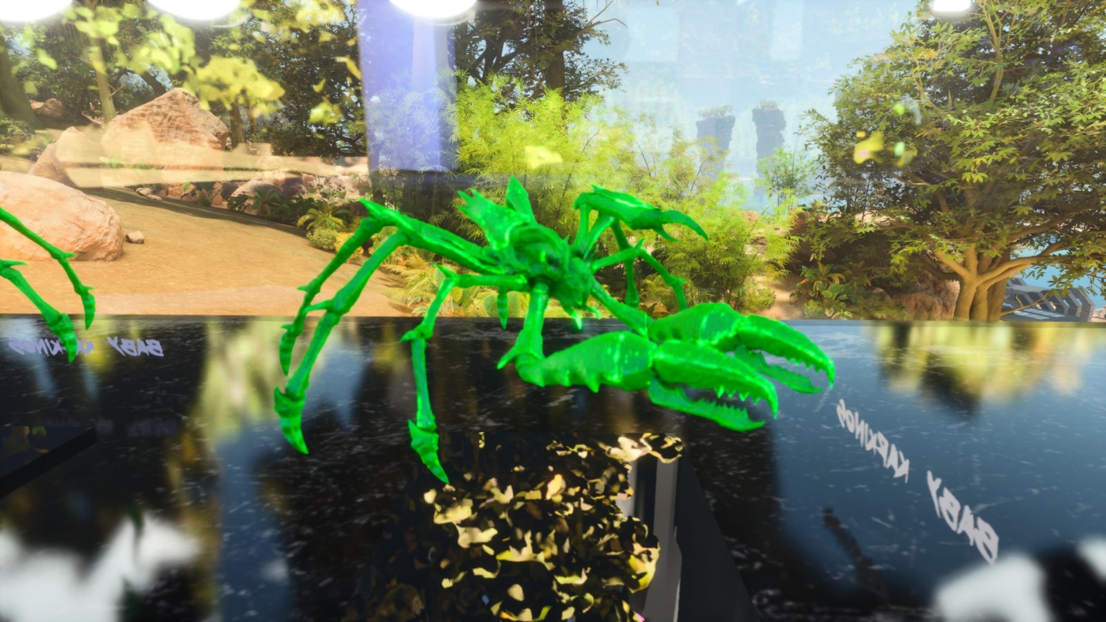 ARK ASCENDED PVE OFFICIAL PAIR BABY KARKINOS GREEN 25K HP 2.5K WEIGHT 513 MELEE