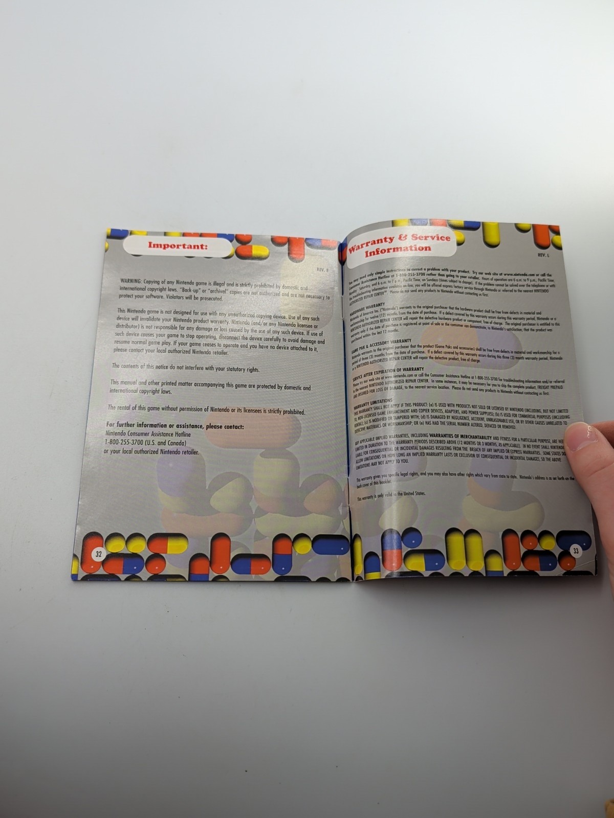 Dr. Mario 64 N64 MANUAL ONLY