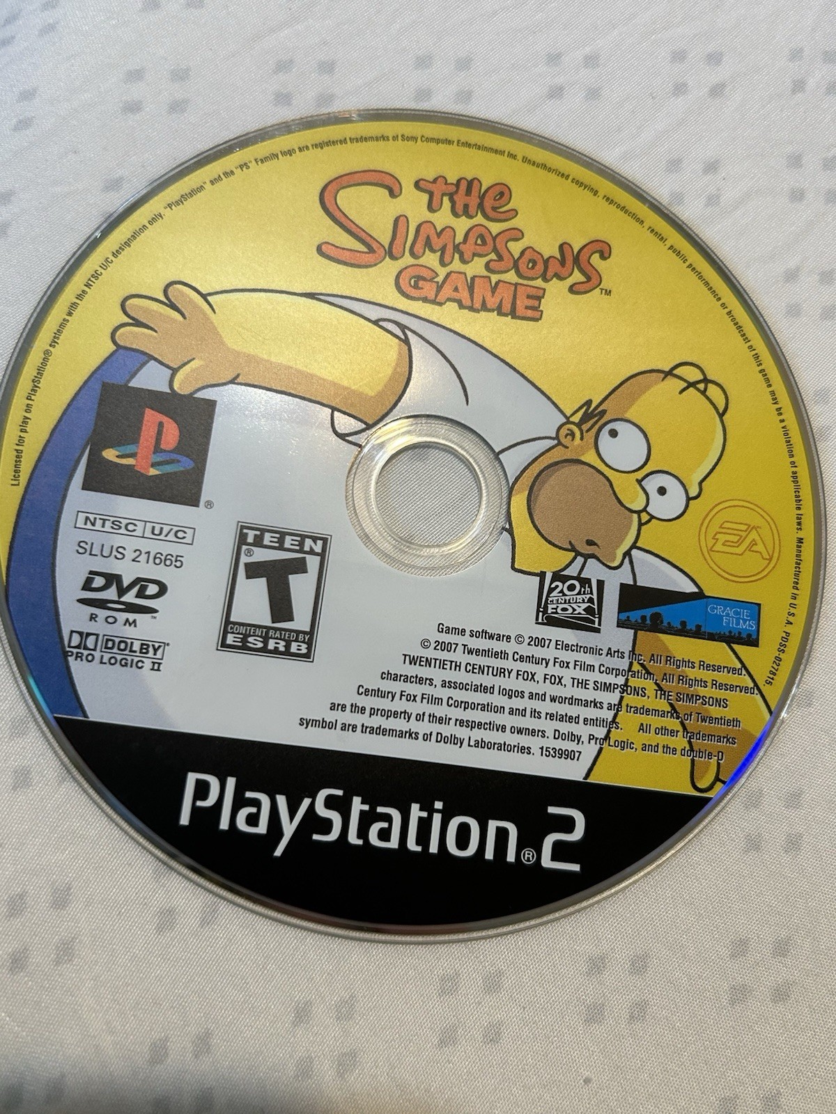 The Simpsons Game PlayStation 2 PS2 with manual untested