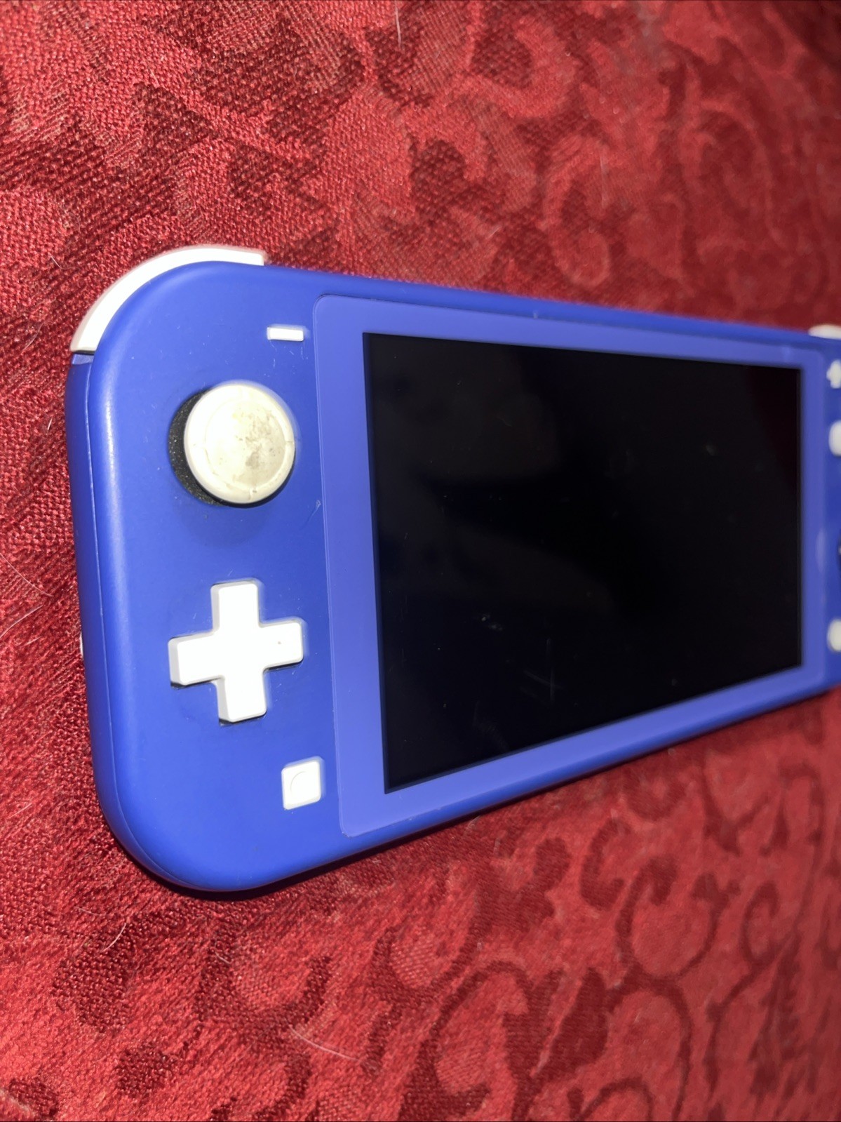 Nintendo Switch Lite Blue 32GB Console Broken FOR PARTS READ! Screen Black