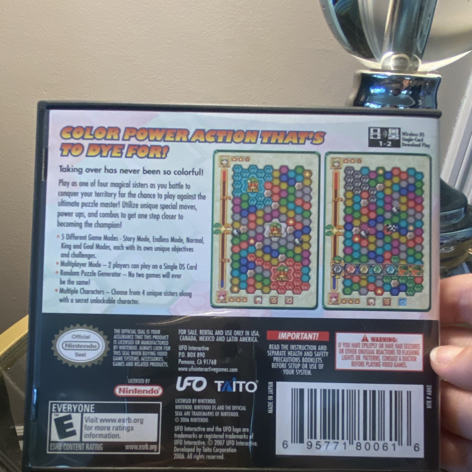 UFO Interactive Chameleon Nintendo DS Puzzle Game E 2007 NTSC-U/C Manual