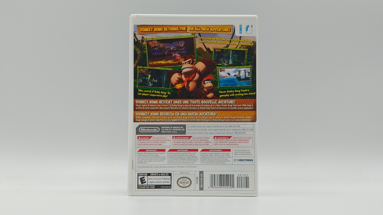 Donkey Kong Country Returns – Nintendo Wii COMPLETE CIB FREE SHIPPING