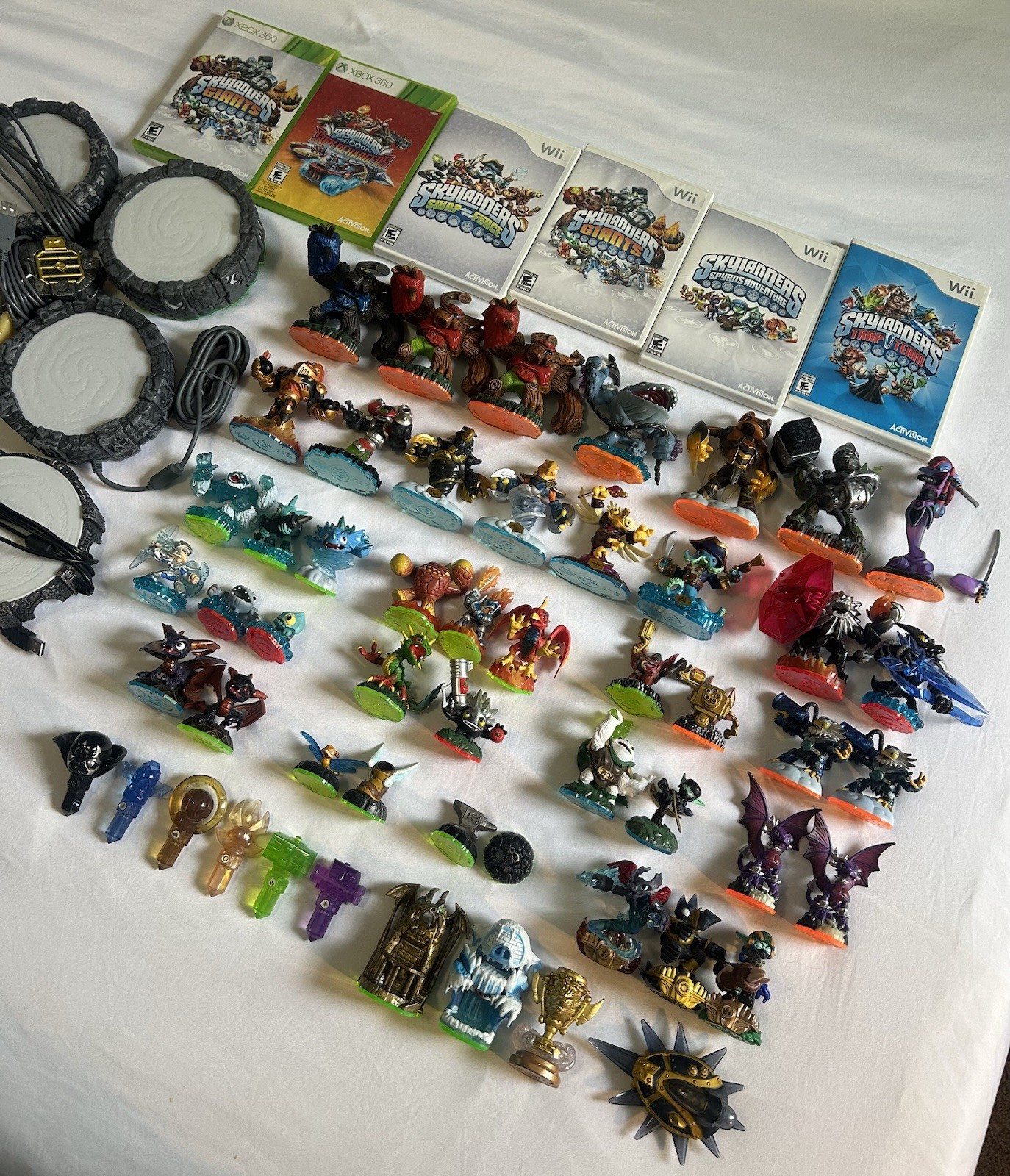 Skylanders LOT of 53, Portals & Games, Giants Swap Force Trap Team Superchargers