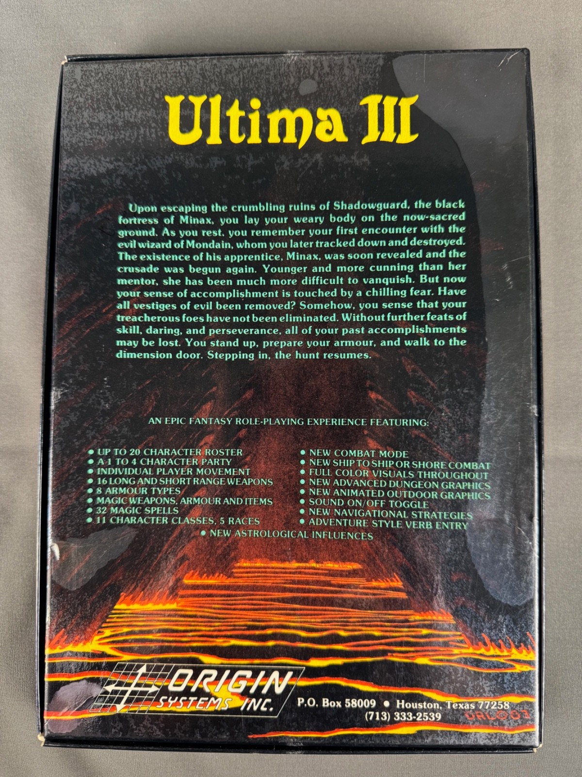 Vintage Apple II RPG Origin Systems Ultima III – Exodus