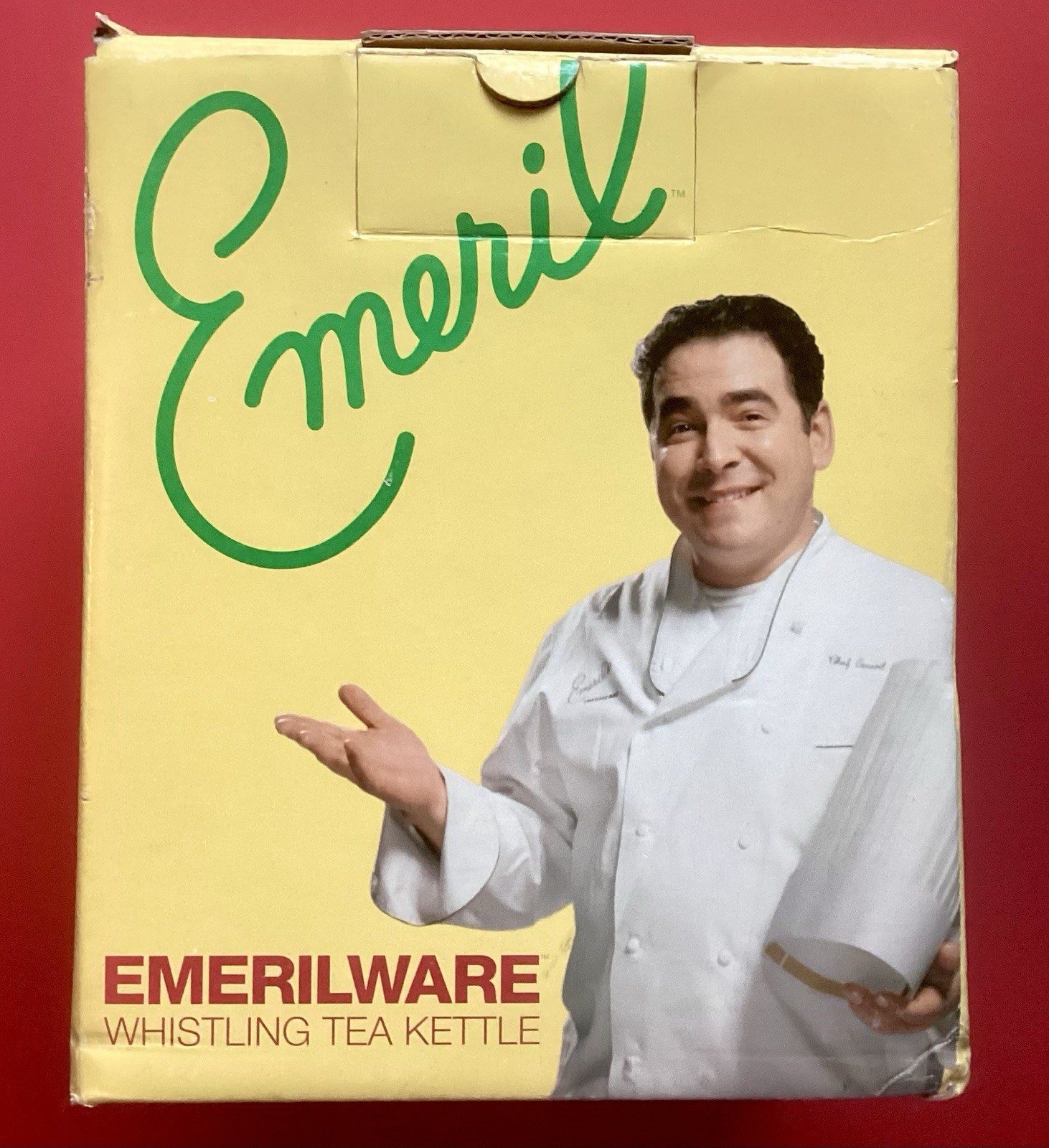 Emeril Lagasse 2.5 Quart Whistling Tea Kettle “BAM” Stainless Steel NEW Italy