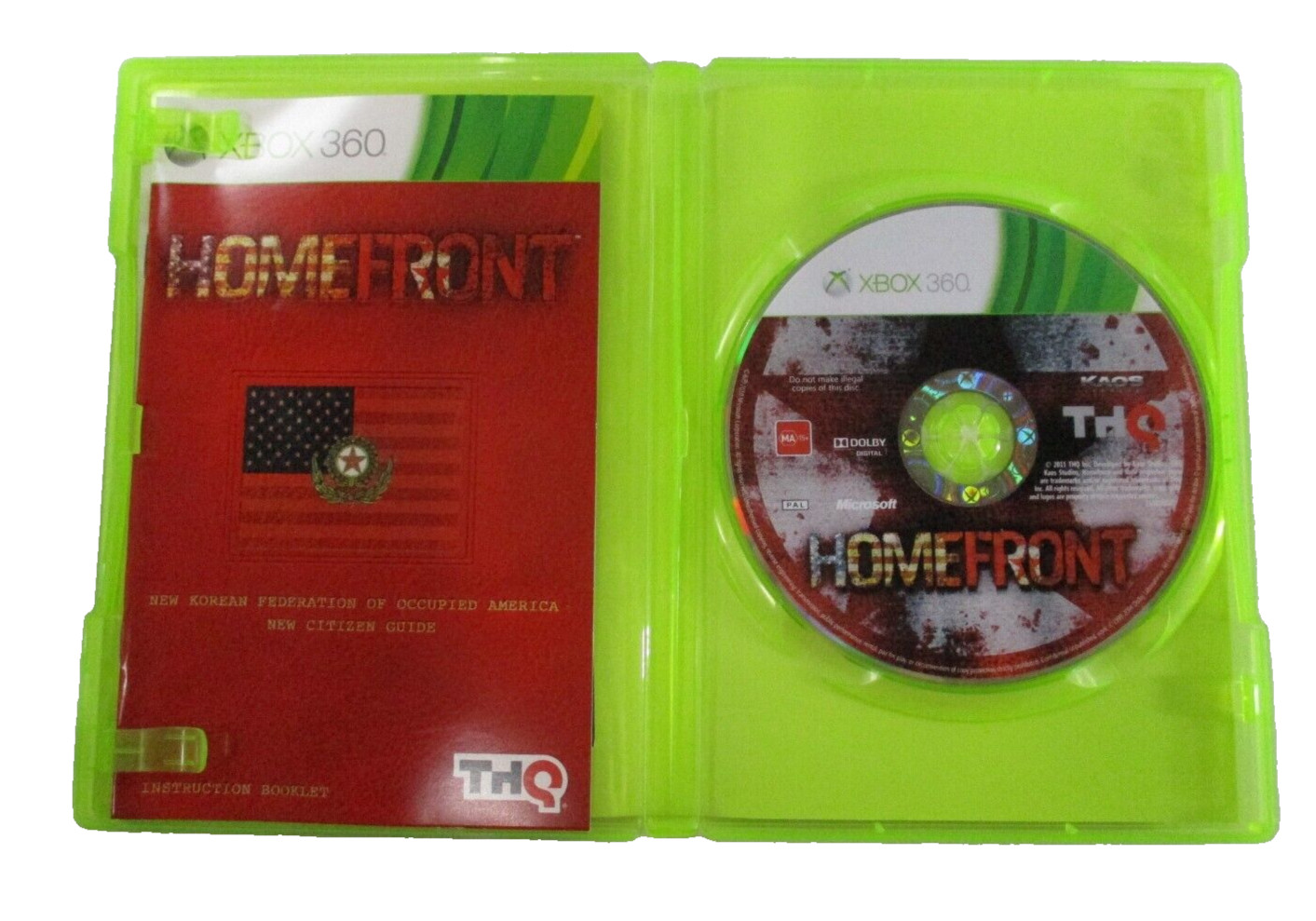 Homefront XBOX 360 MA15+ PAL R4 + Manual 2010 Epic Games Tested