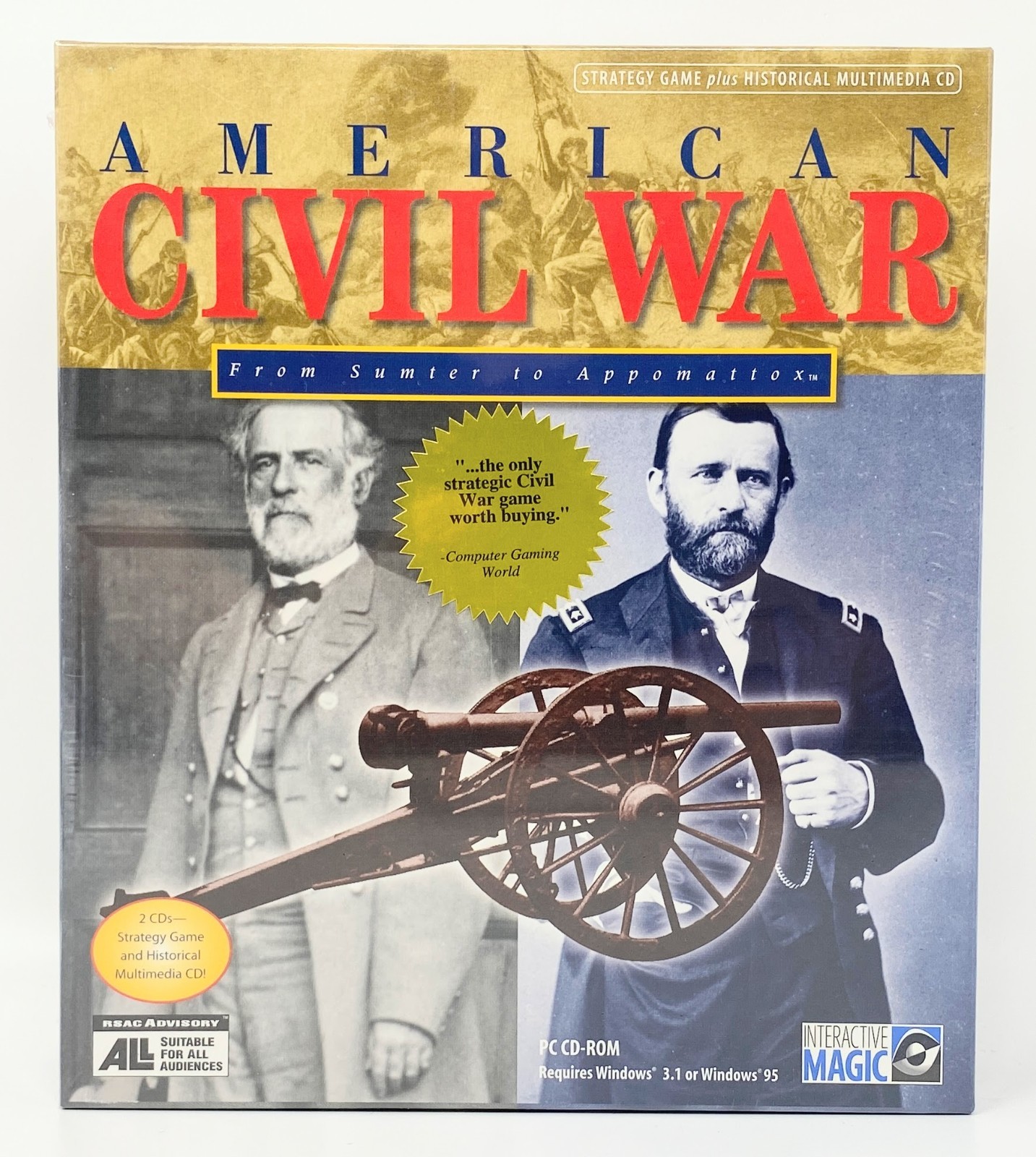 Lot of 3 Civil War PC Games – North VS South, American Civil War… VG/NEW