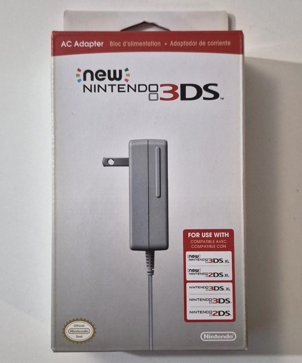 Official OEM AC Adapter for Nintendo 3DS/2DS – Brand New In Box
