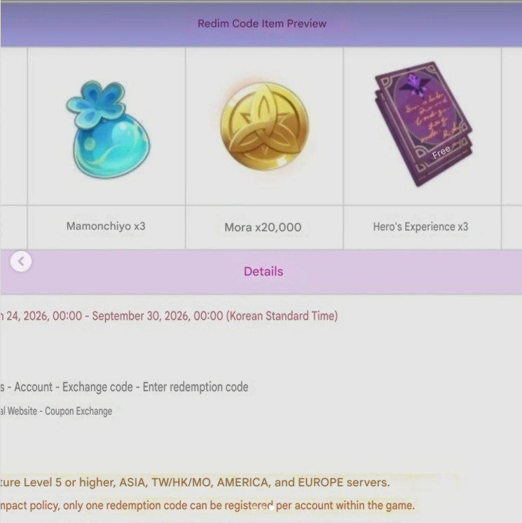 Genshin Impact x Mom’s Touch Collab Aranara Pet Redeem Code ( 90% off 2nd code )