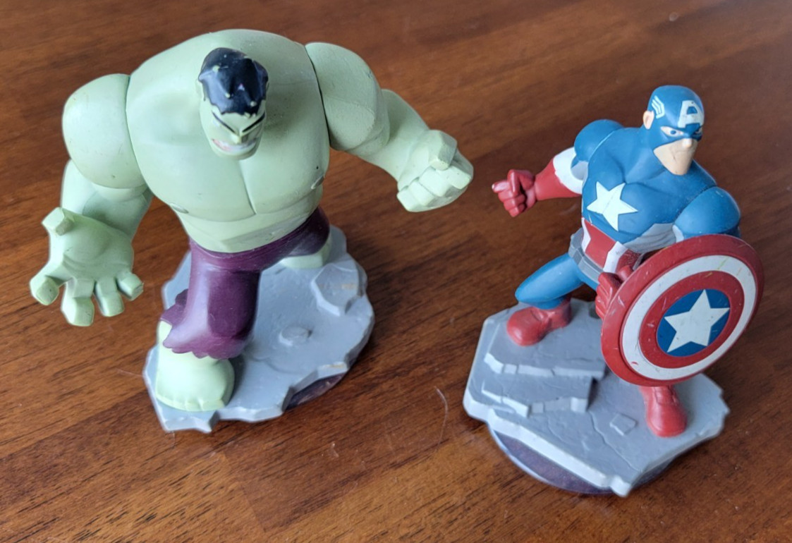 Disney Infinity Figures Lot 30+ Star Wars Marvel Cars Crystal Mickey Ralph