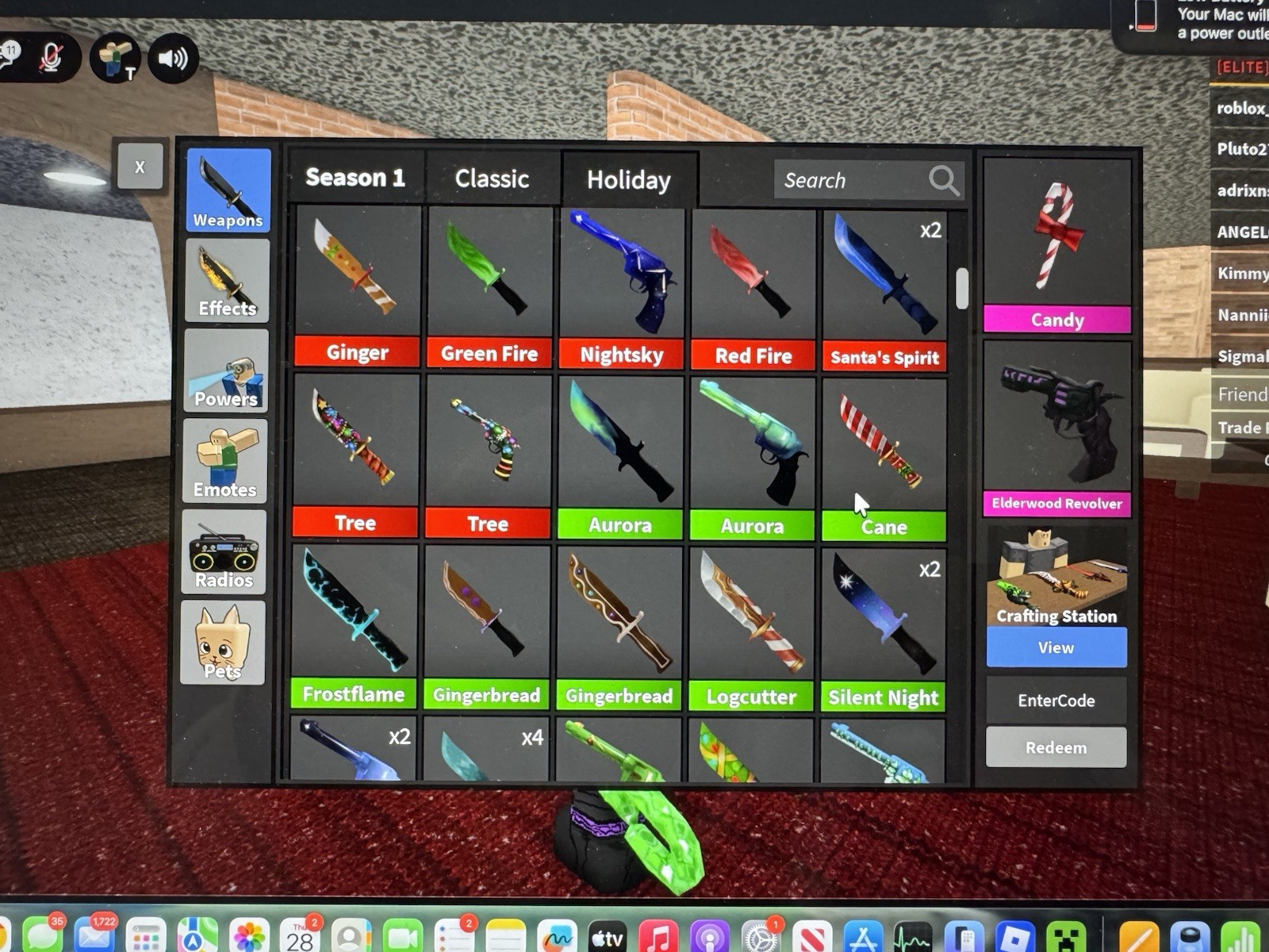Roblox MM2 Murder Mystery 2 Items, COLLECTIBLES and GODLIES
