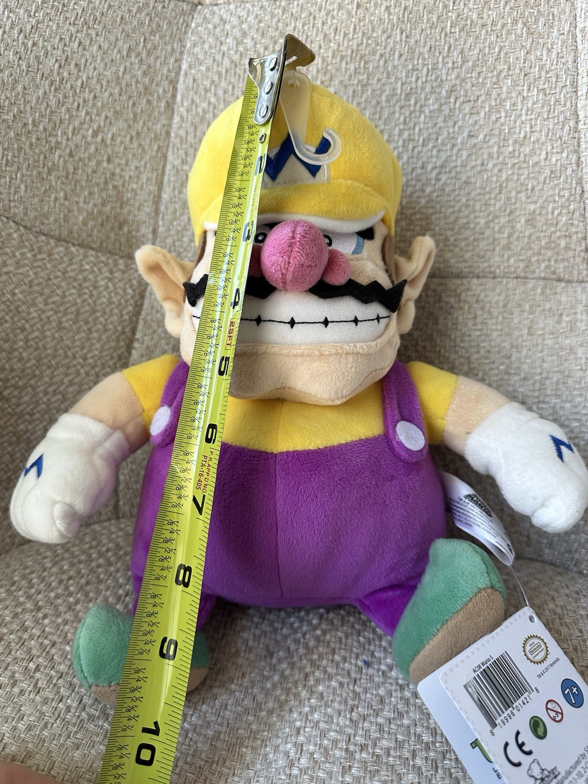 Official Licensed Super Mario Series Wario 10″ Plush Mario Kart Wario Plush