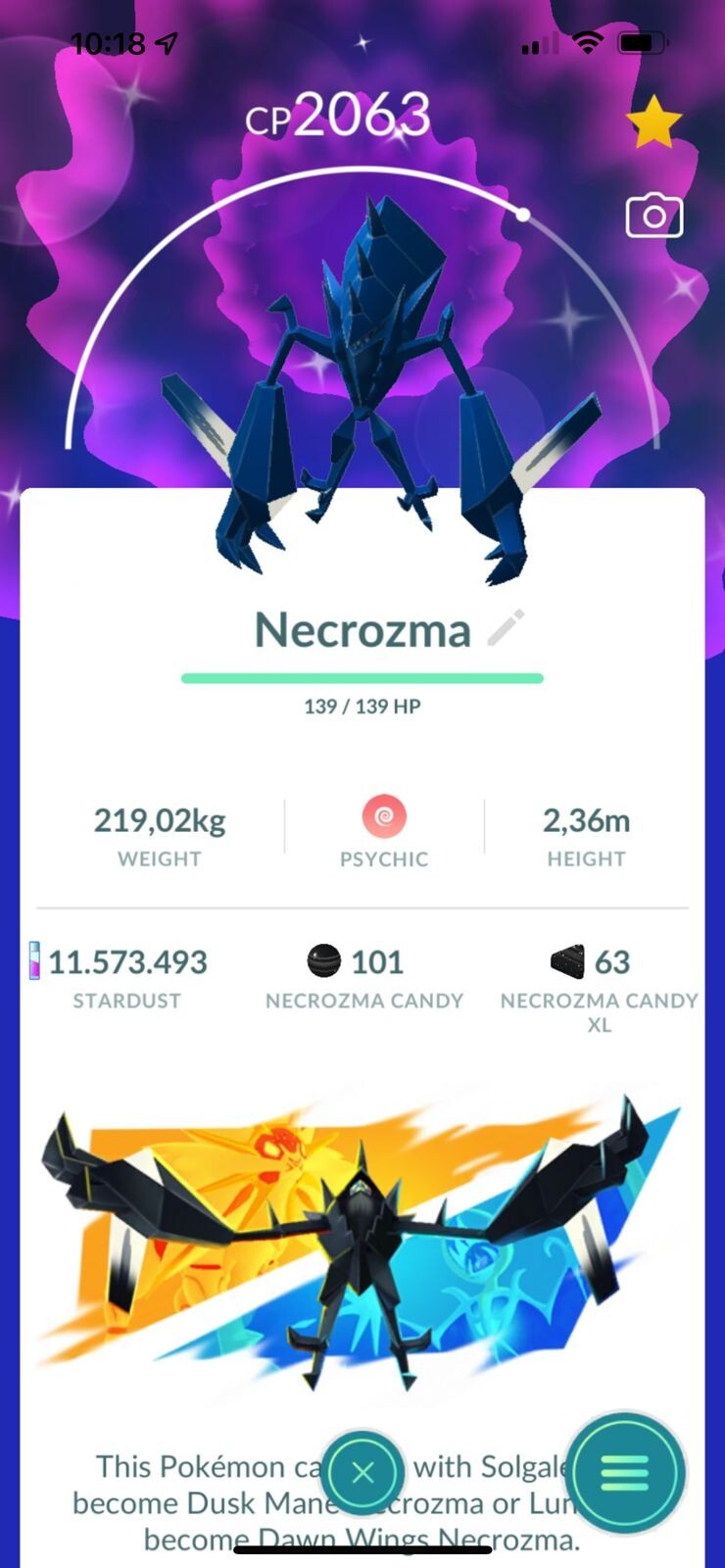 Pokemon shiny Necrozma – TRADE 1M stardust