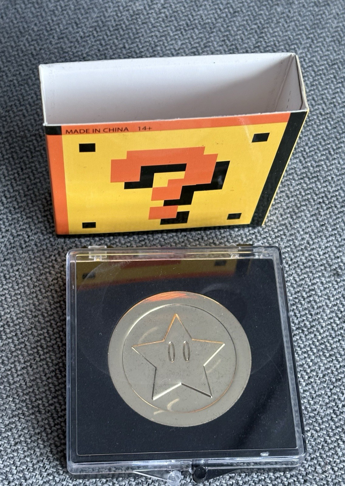 Super Mario Super Coin Toynk Wonderous Mystery Box Of Splendor Gold Metal Token