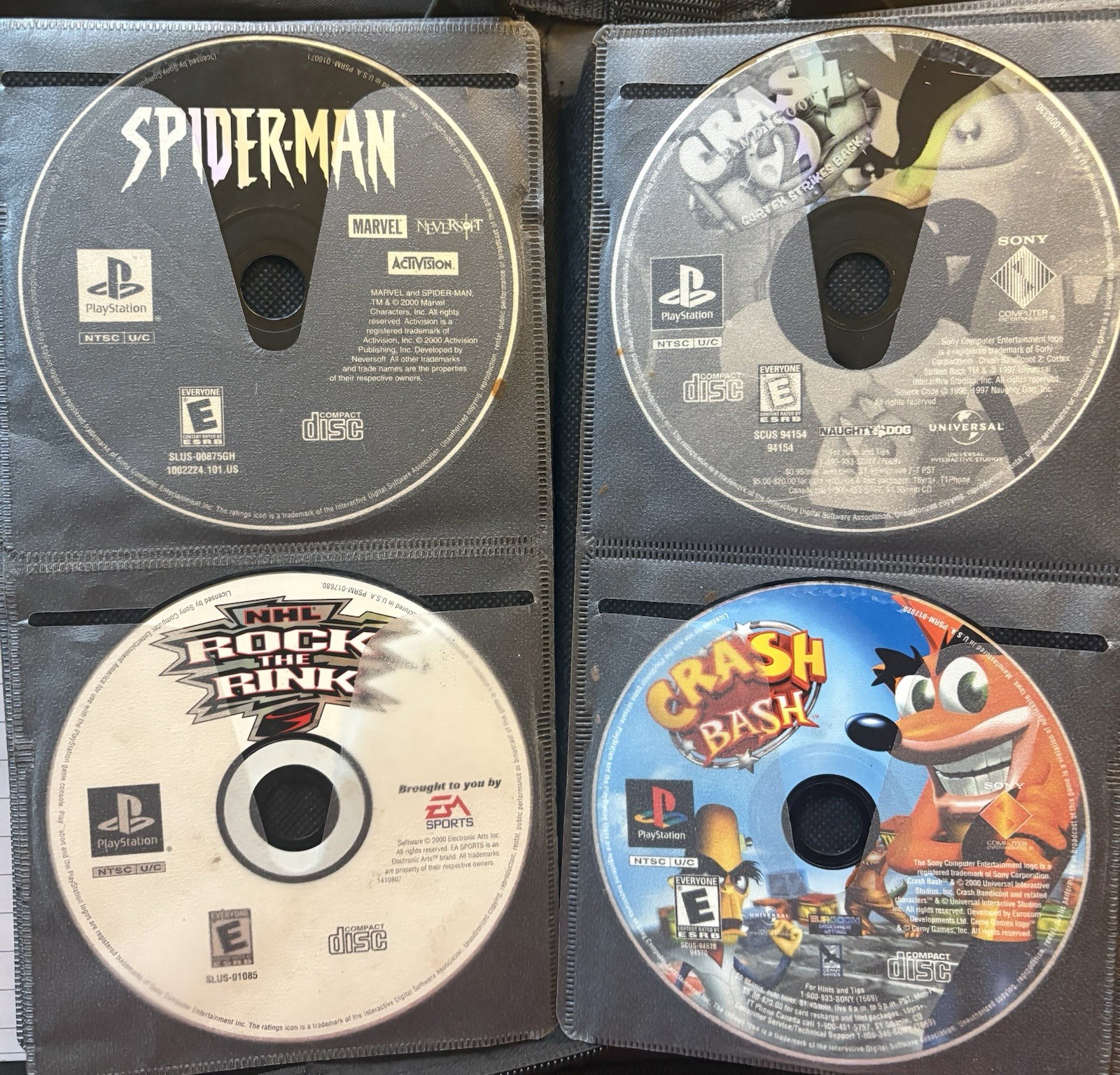 33 PlayStation Games w/ Carrying Case- Tested
