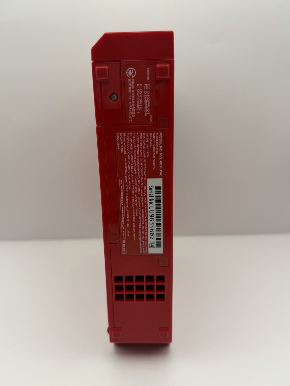 Nintendo Wii Limited Edition RED Video Game Console Home System GameCube RVL-001