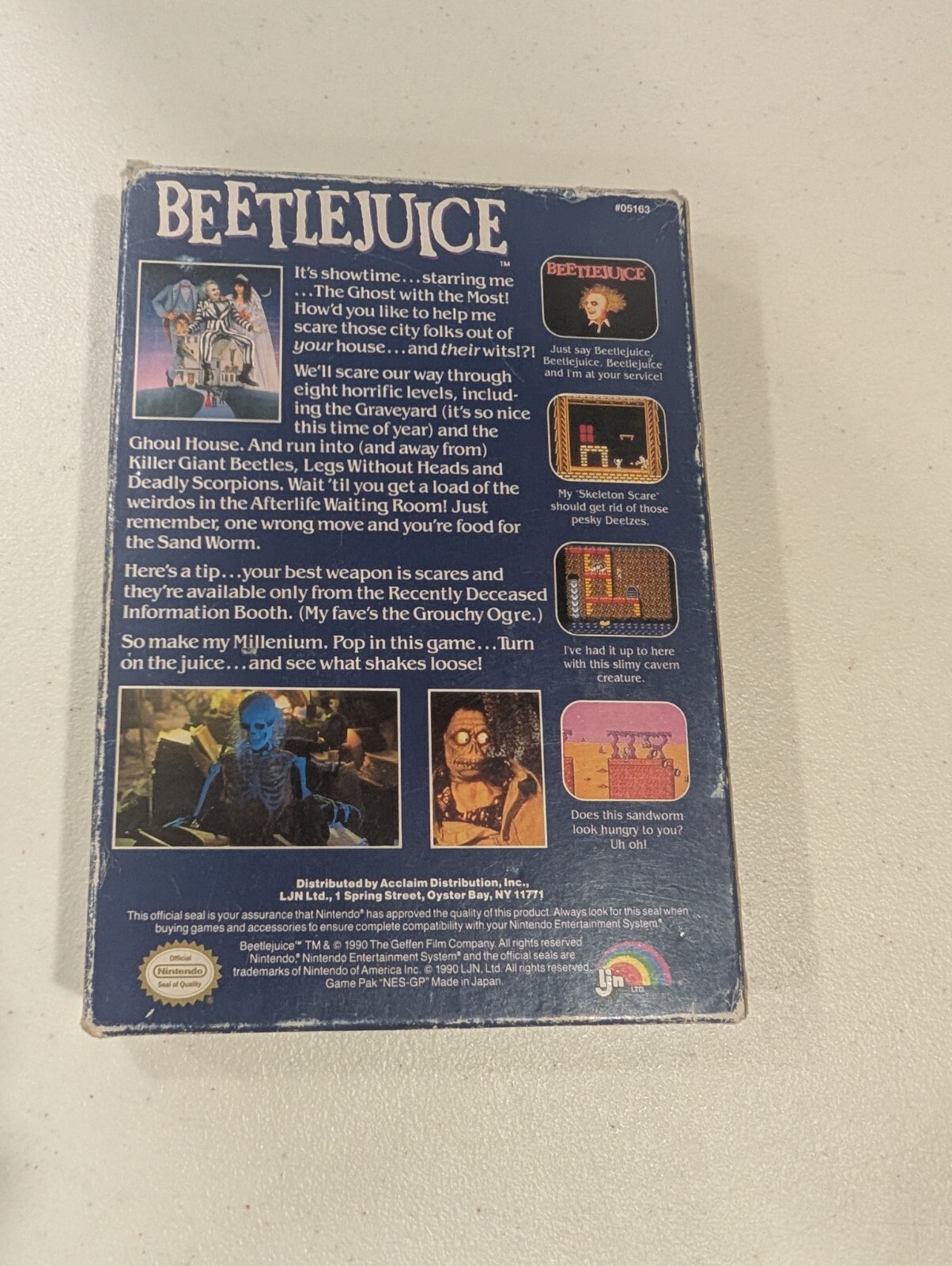 Beetlejuice (Nintendo Entertainment System, 1991) NES COMPLETE with Box & Manual
