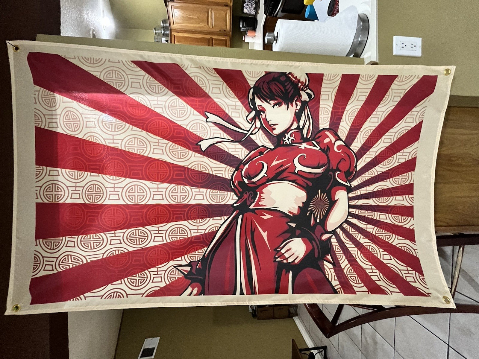 Street Fighter II Turbo 5ft Chun-Li Flag SFII CAPCOM
