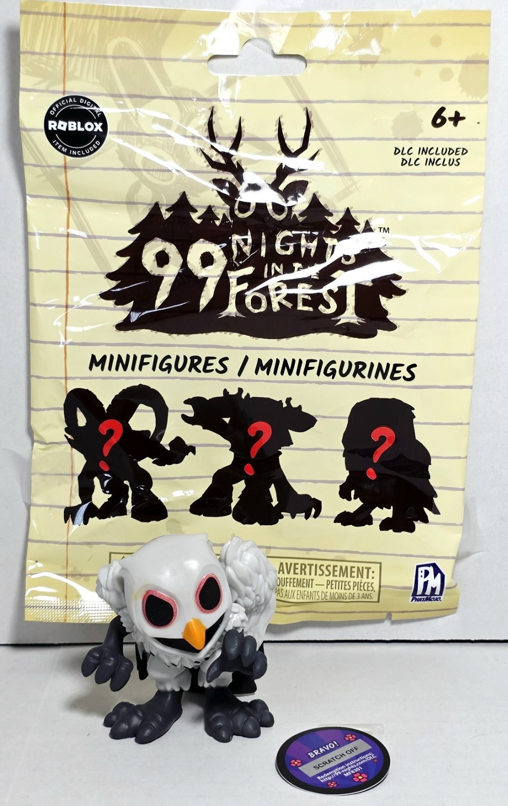 Roblox 99 Nights In The Forest RARE OWL Blind Bag Mini Figure W/ Code Le Hibou