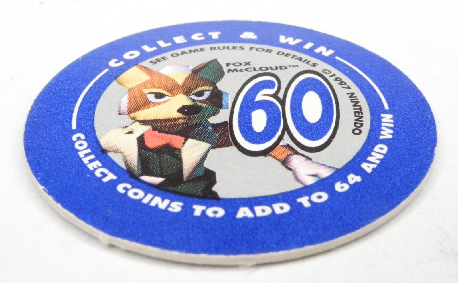 Taco Bell Score 64 1997 Fox McCloud Star Fox 64 Nintendo 64 Game Coin