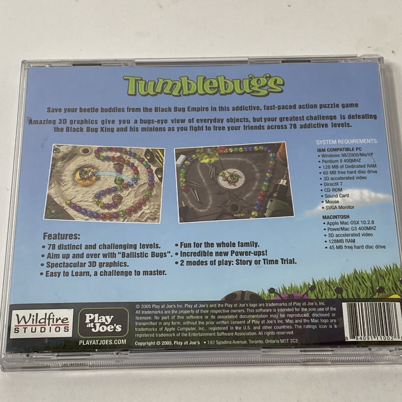 Tumblebugs 1 PC CD-ROM Mac Video Game game 78 Levels Play At Joes