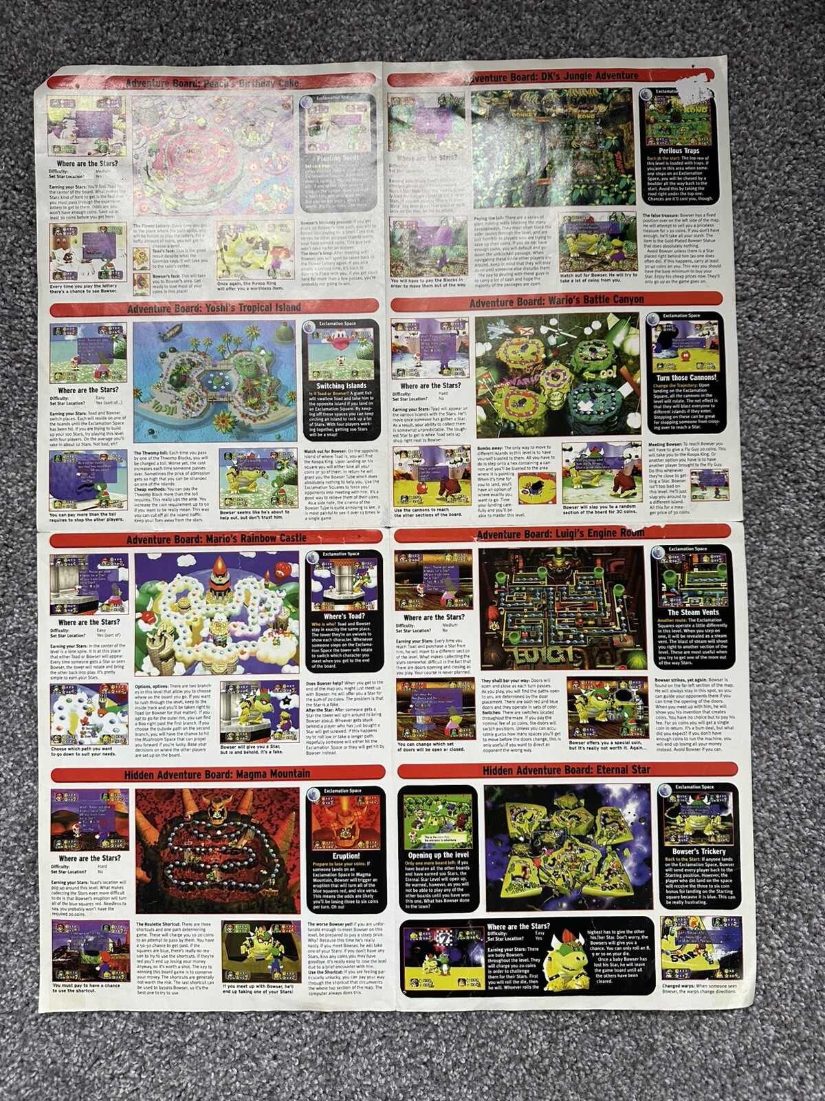 Mario Party 1 Expert Gamer EGM Poster 1998 RARE
