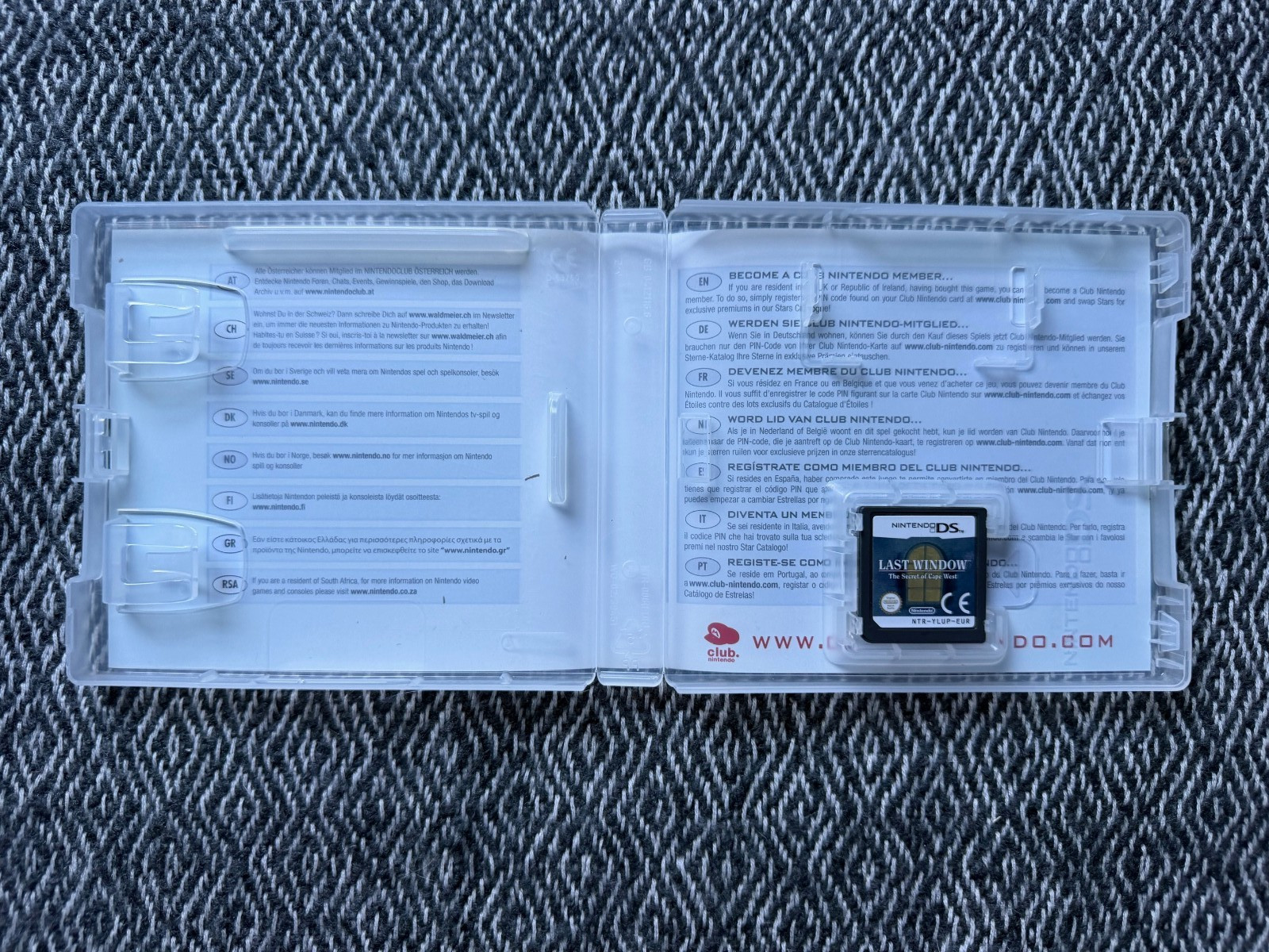 ds LAST WINDOW The Secret Of Cape West ni REGION FREE (Works On US Consoles) PAL