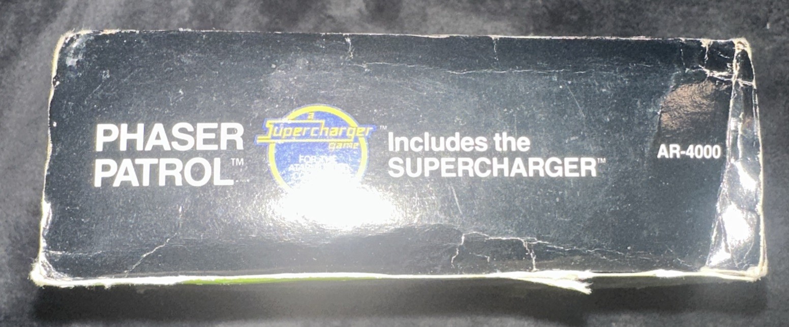 Phaser Patrol Cassette Game For Atari 2600 includes the supercharger read Discre