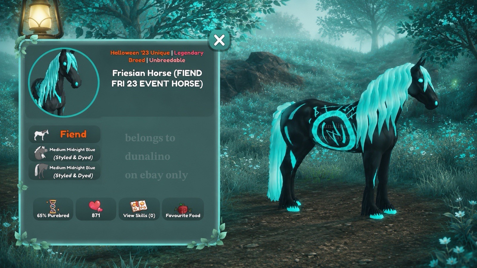 Wild Horse Islands- Fiend Friesian 2023 Halloween Event Horse