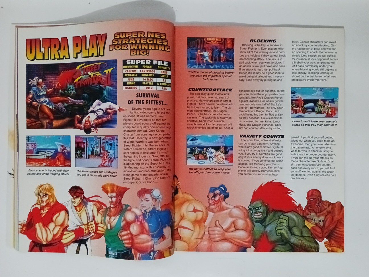 Super NES Buyer’s Guide May 1992 Vol.1 # 1 ,TMNT 4, Street Fighter II, Zelda 3