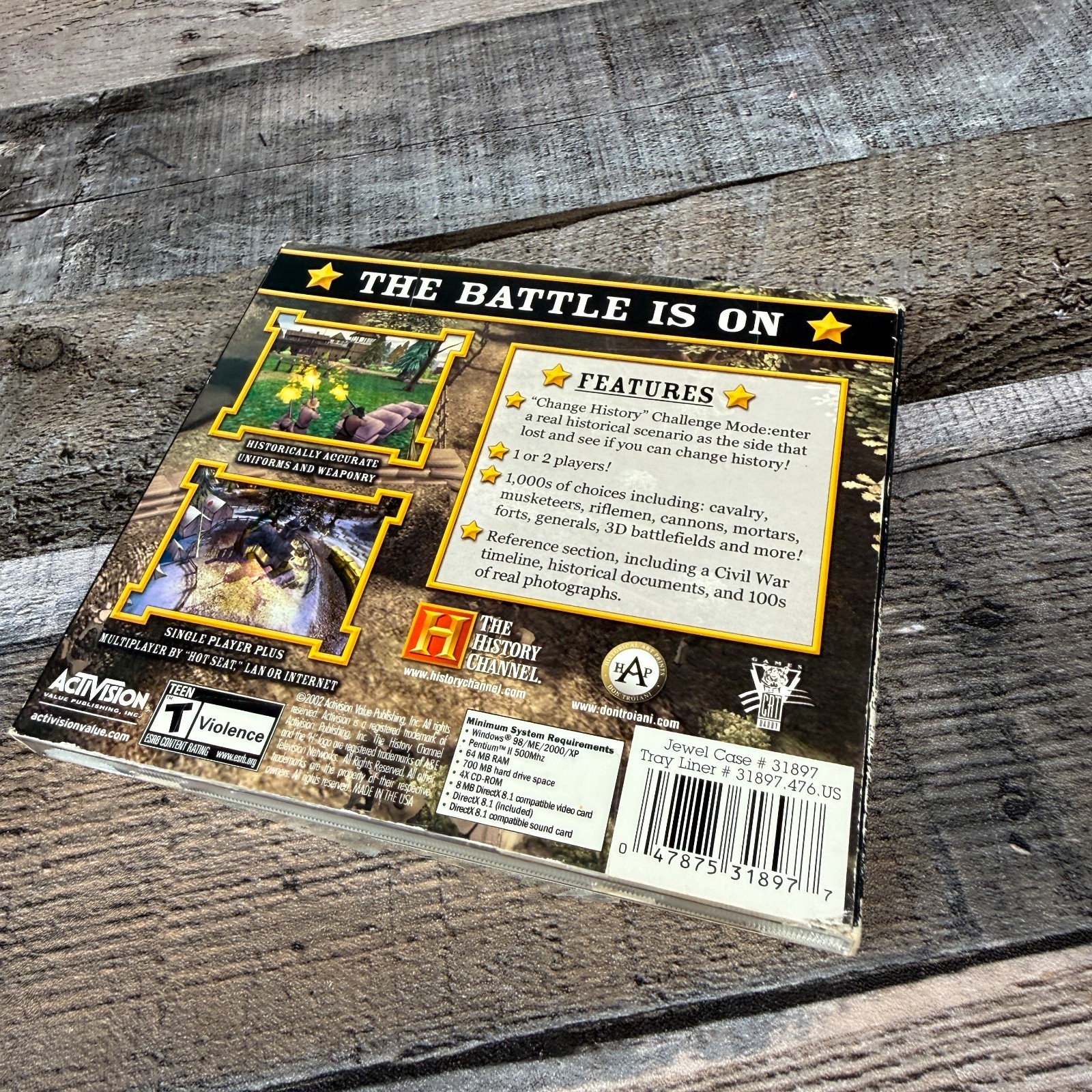 Civil War The Game: Great Battles – History Channel PC CD-Rom Game (2002)