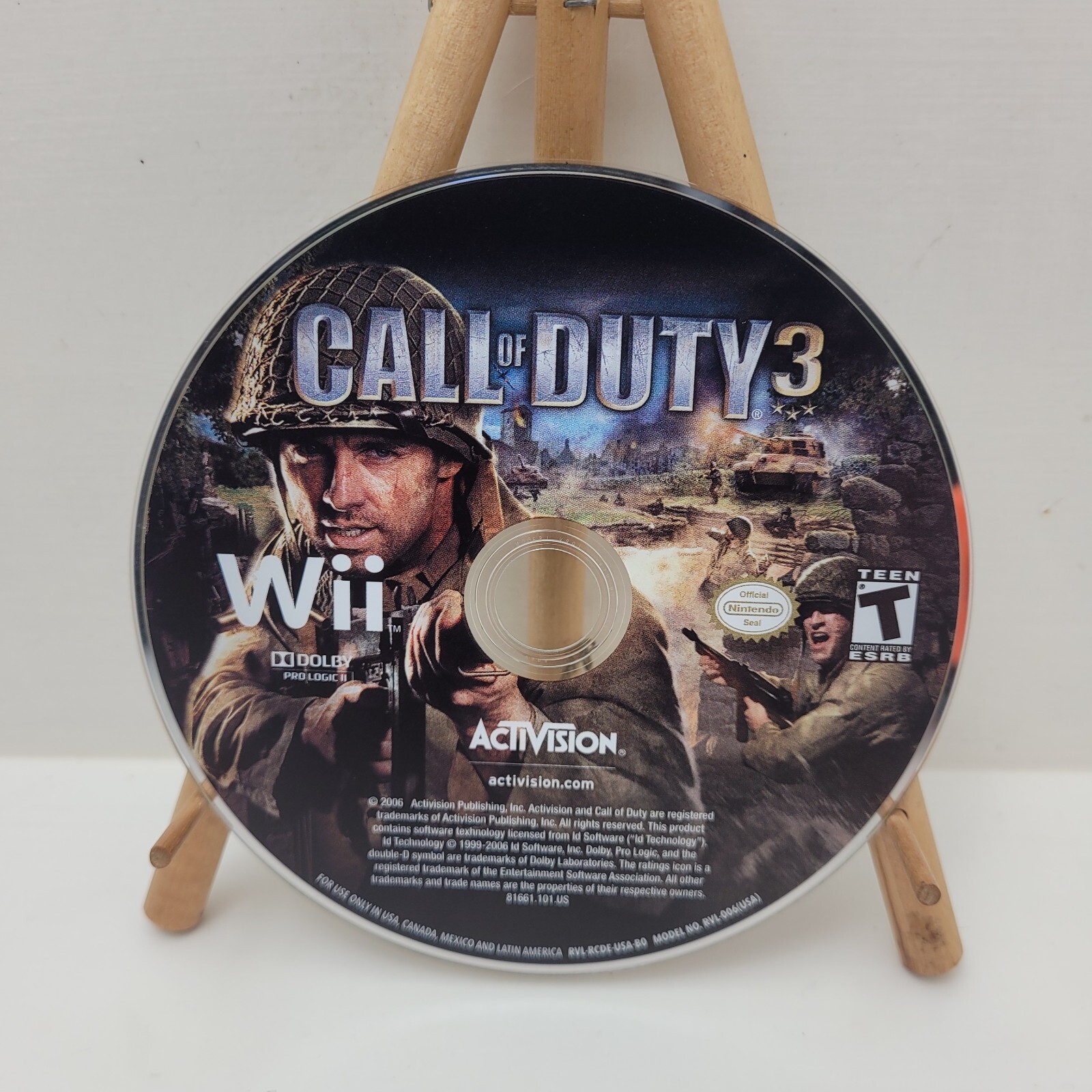 Call of Duty 3 (Nintendo Wii, 2006) Manual Included and Tested