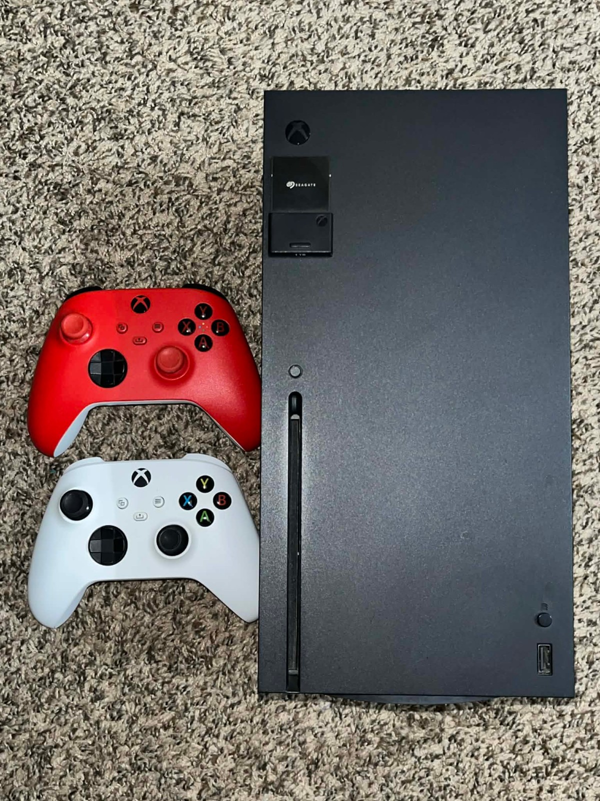 Xbox Series X Console Bundle w/ 1TB Seagate Storage Card, 2 Controllers, Case