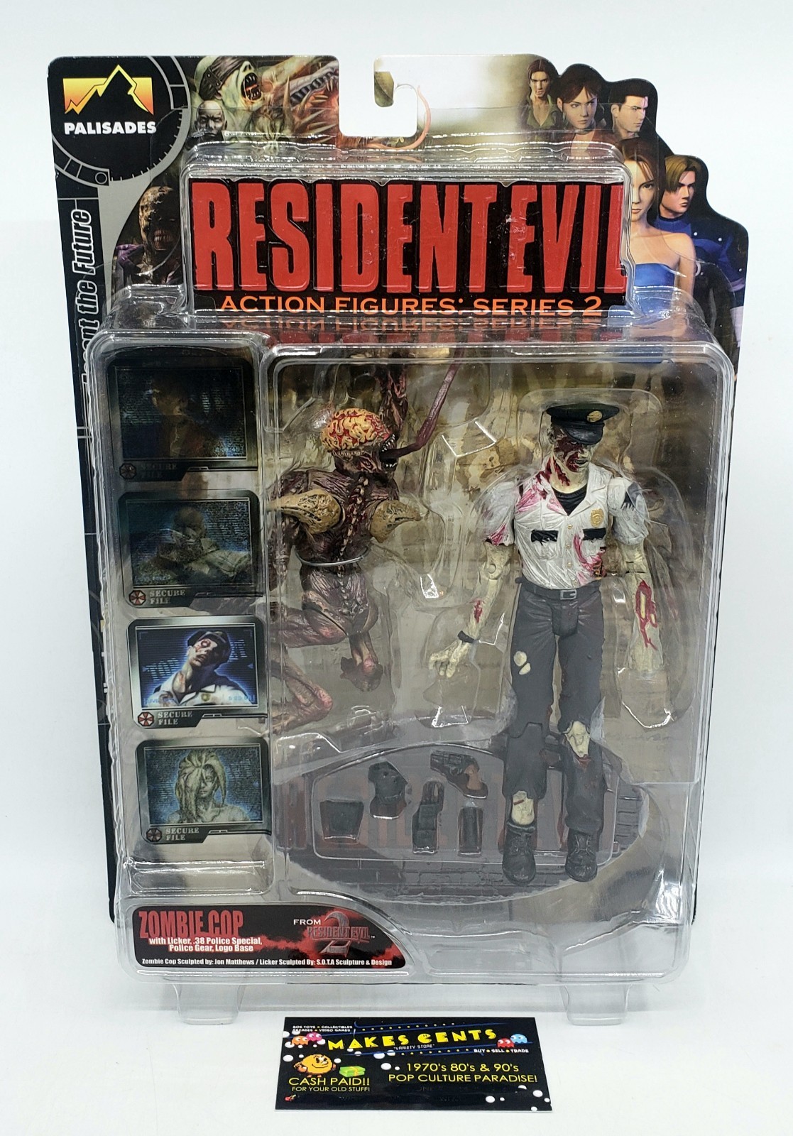 Resident Evil 2 White Zombie Cop & Licker Action Figure Figure Palisades – NEW!