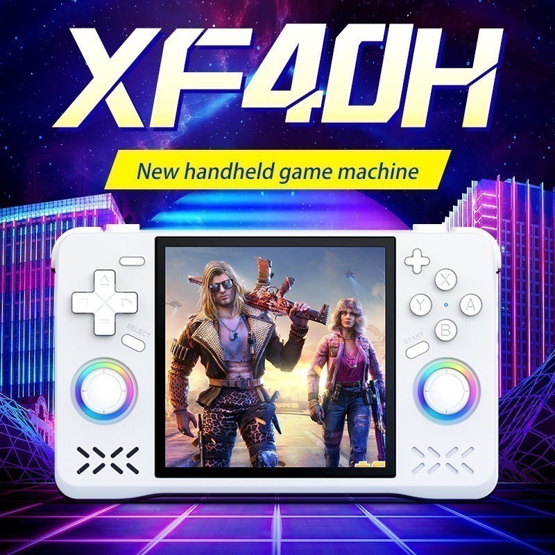 New Upgraded XF40H Retro Handheld Game Console,128GB Mini Video Game Black