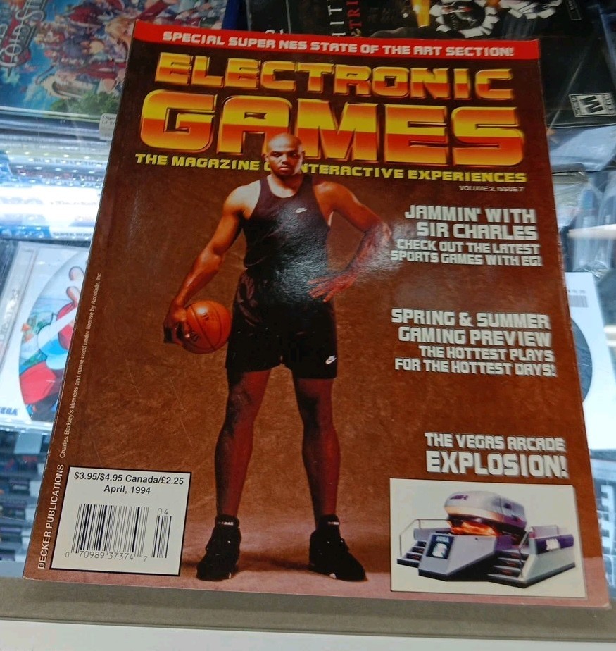 Electronic Games Vol 2 Issue 7, April 1994. Charles Barkley. Must see!!