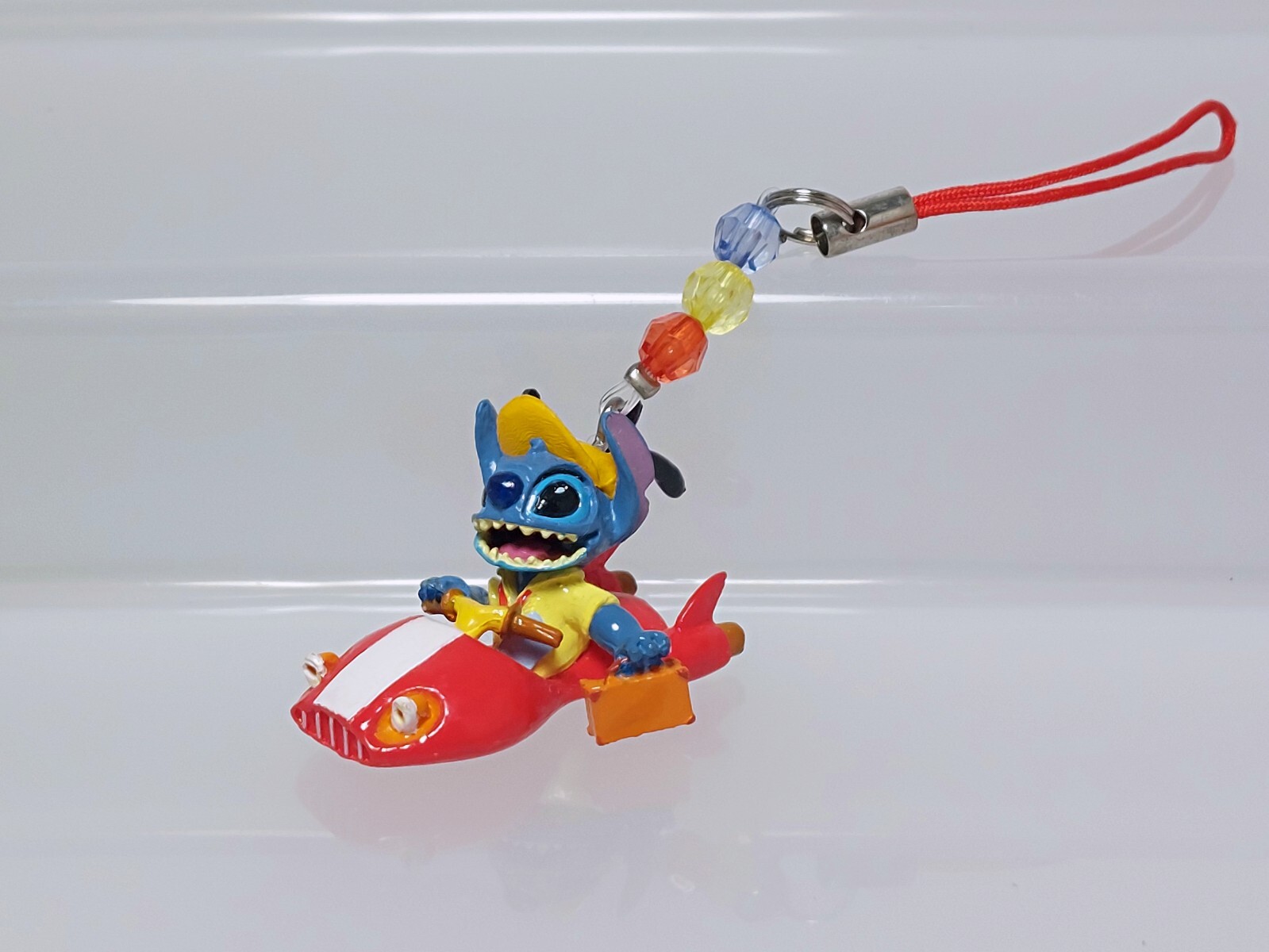 Lilo & Stitch Hovercraft Figure Strap Disney Toy Japan T03 0.8in