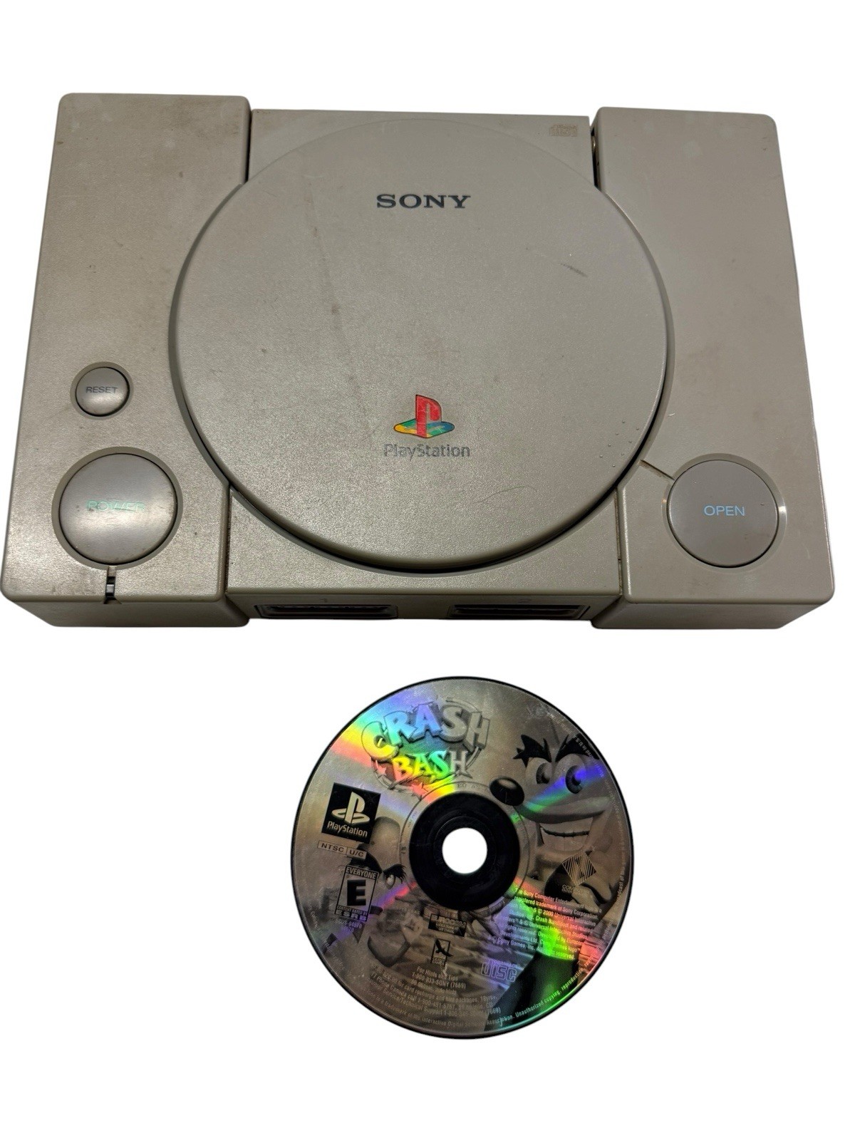 Sony PlayStation 1 PS1 Console Bundle 4 Controllers Crash Bash Rugrats
