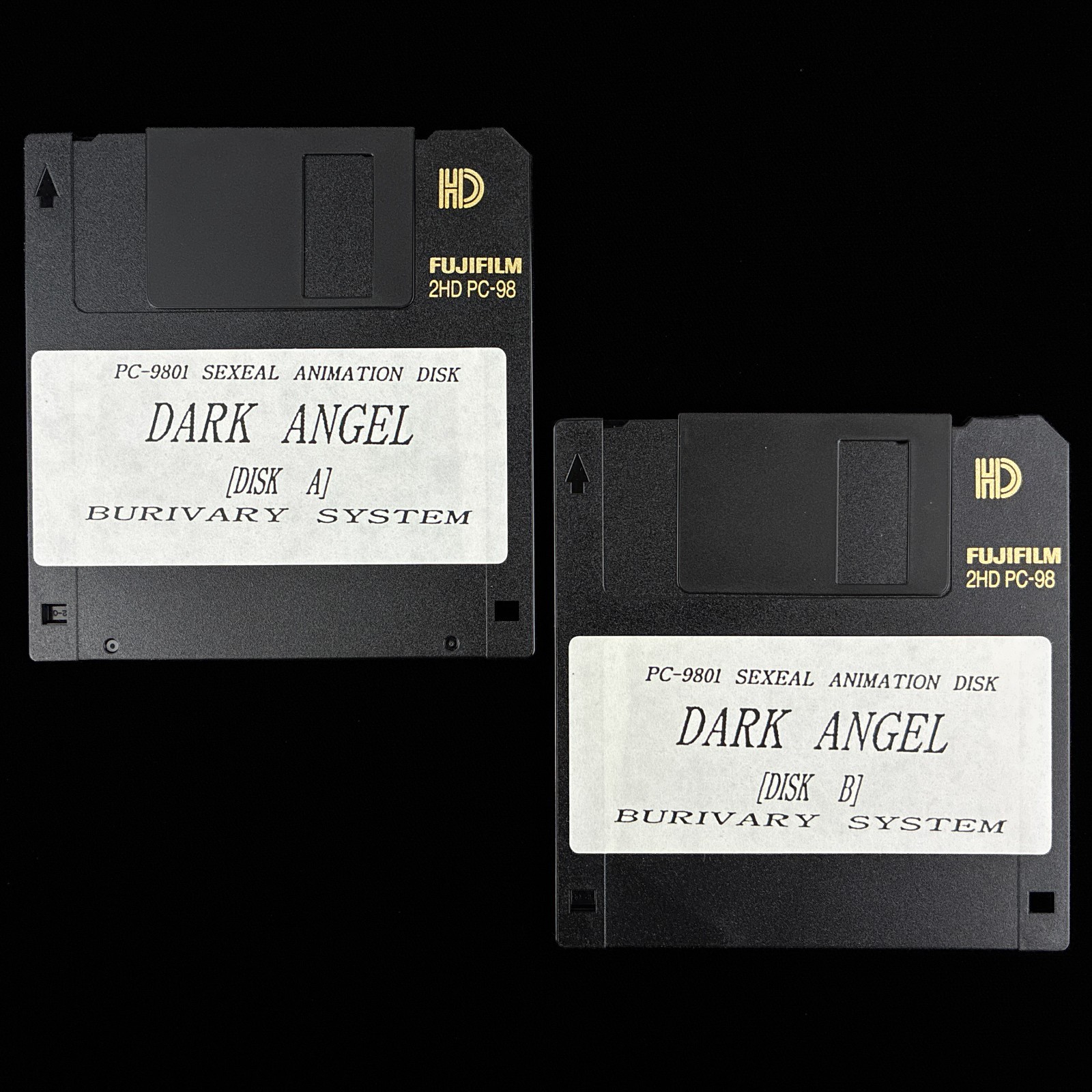 Vintage BURIVARY SYSTEM DARK ANGEL 3.5″ PC-98 Doujin ADV Visual Novel Game Japan